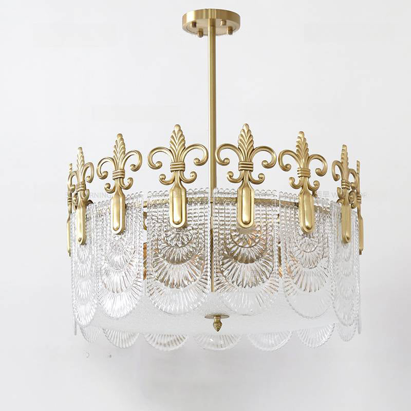 Cashaor Postmoderner Luxus Messing Glas Kronleuchter-Letslighting