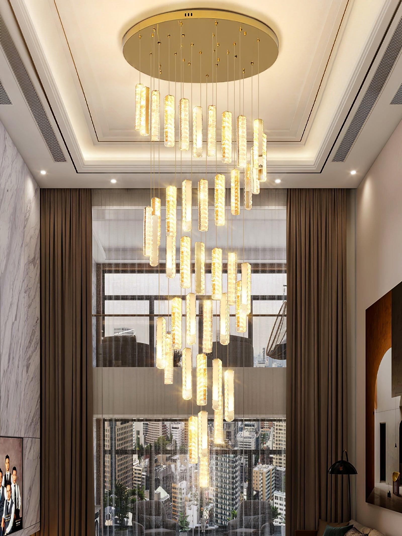 Lustra Kronleuchter Villa Forci Anhänger Silber Modern-Letslighting