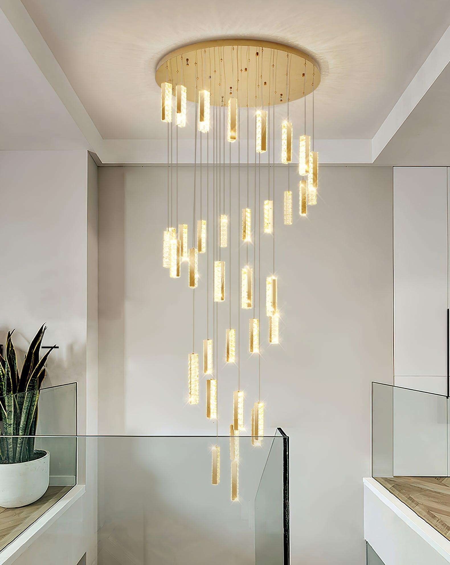 Lustra Kronleuchter Villa Forci Anhänger Silber Modern-Letslighting