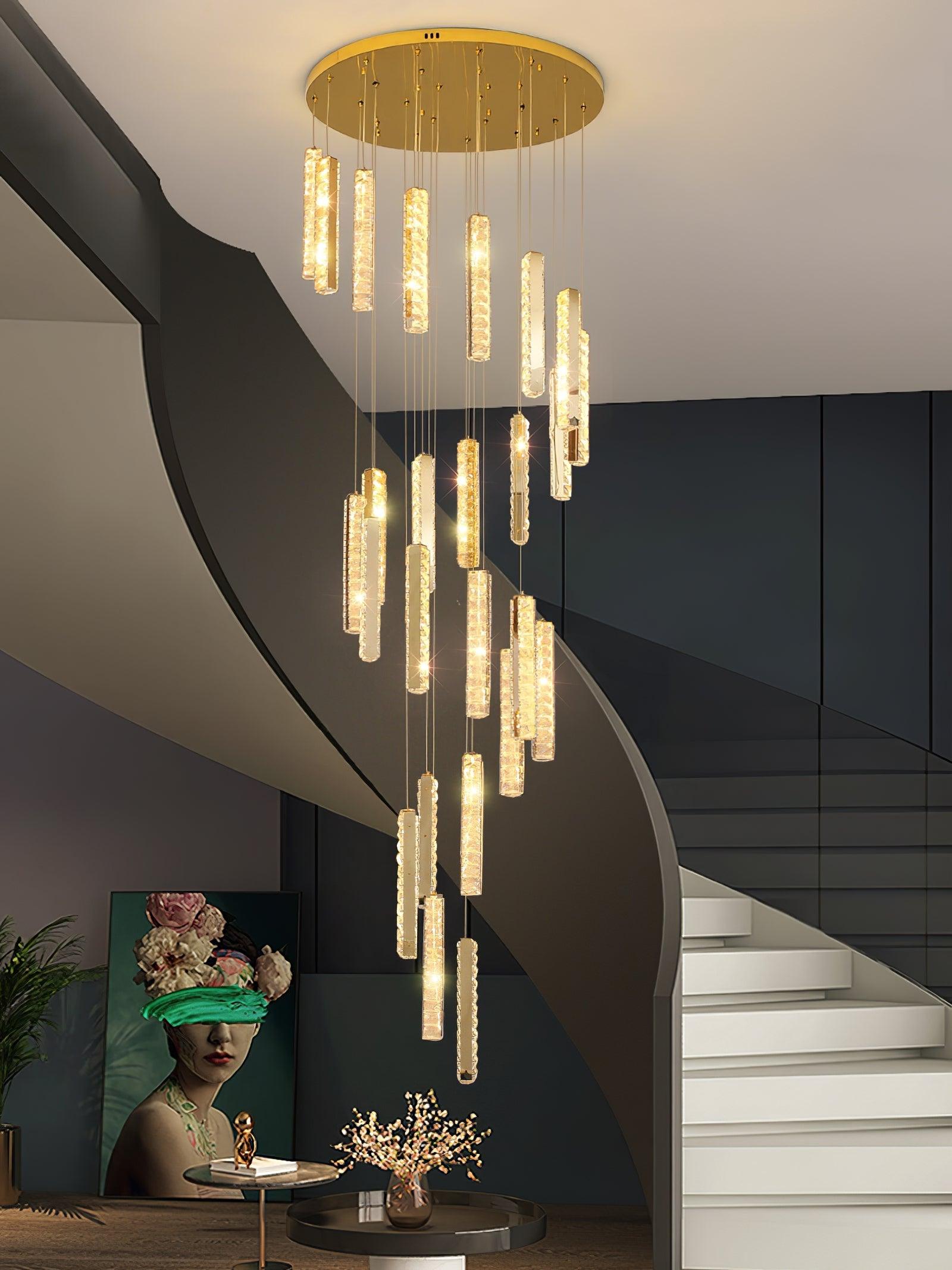 Lustra Kronleuchter Villa Forci Anhänger Silber Modern-Letslighting