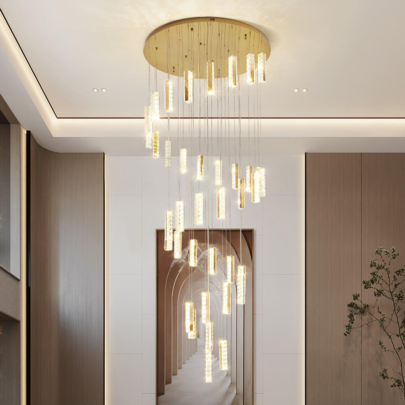 Lustra Kronleuchter Villa Forci Anhänger Silber Modern-Letslighting
