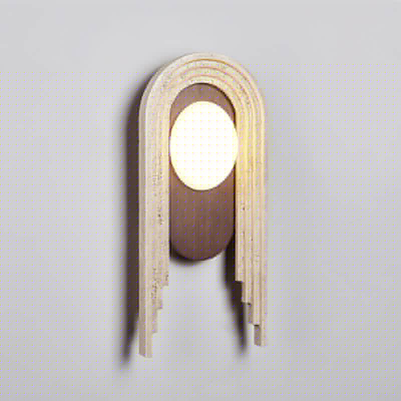 Uloryra Arch-Frame Travertine Wall Light - Neutralighting