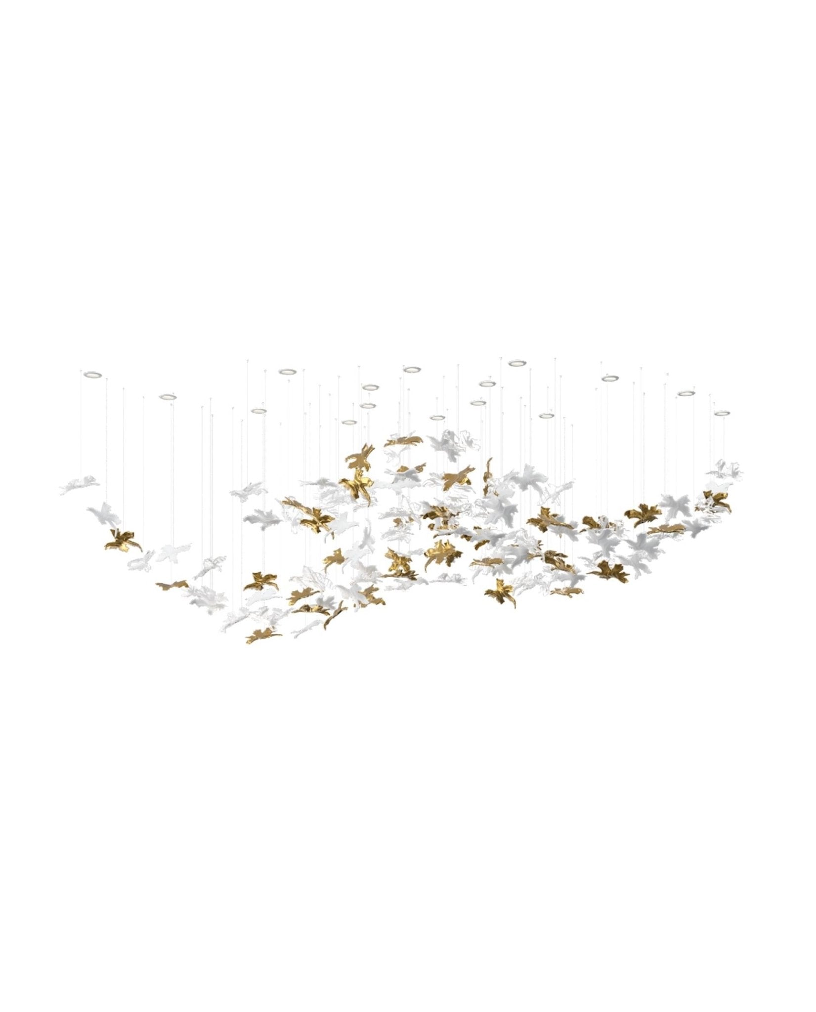 Arinan Kronleuchter aus Floralem Glas-Letslighting