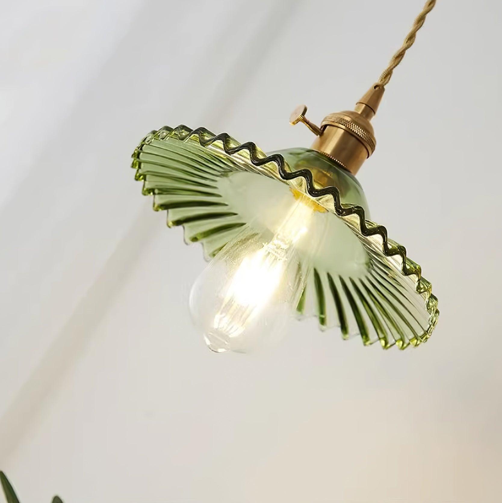 Pendelleuchte Geraffter Glasschirm Retro-Letslighting