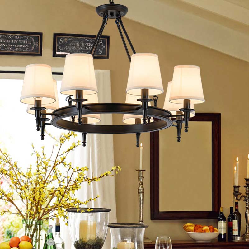 Silva Vintage LED Kronleuchter Schwarz Schlaf/Wohnzimmer Metall