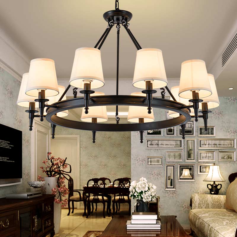 Silva Vintage LED Kronleuchter Schwarz Schlaf/Wohnzimmer Metall