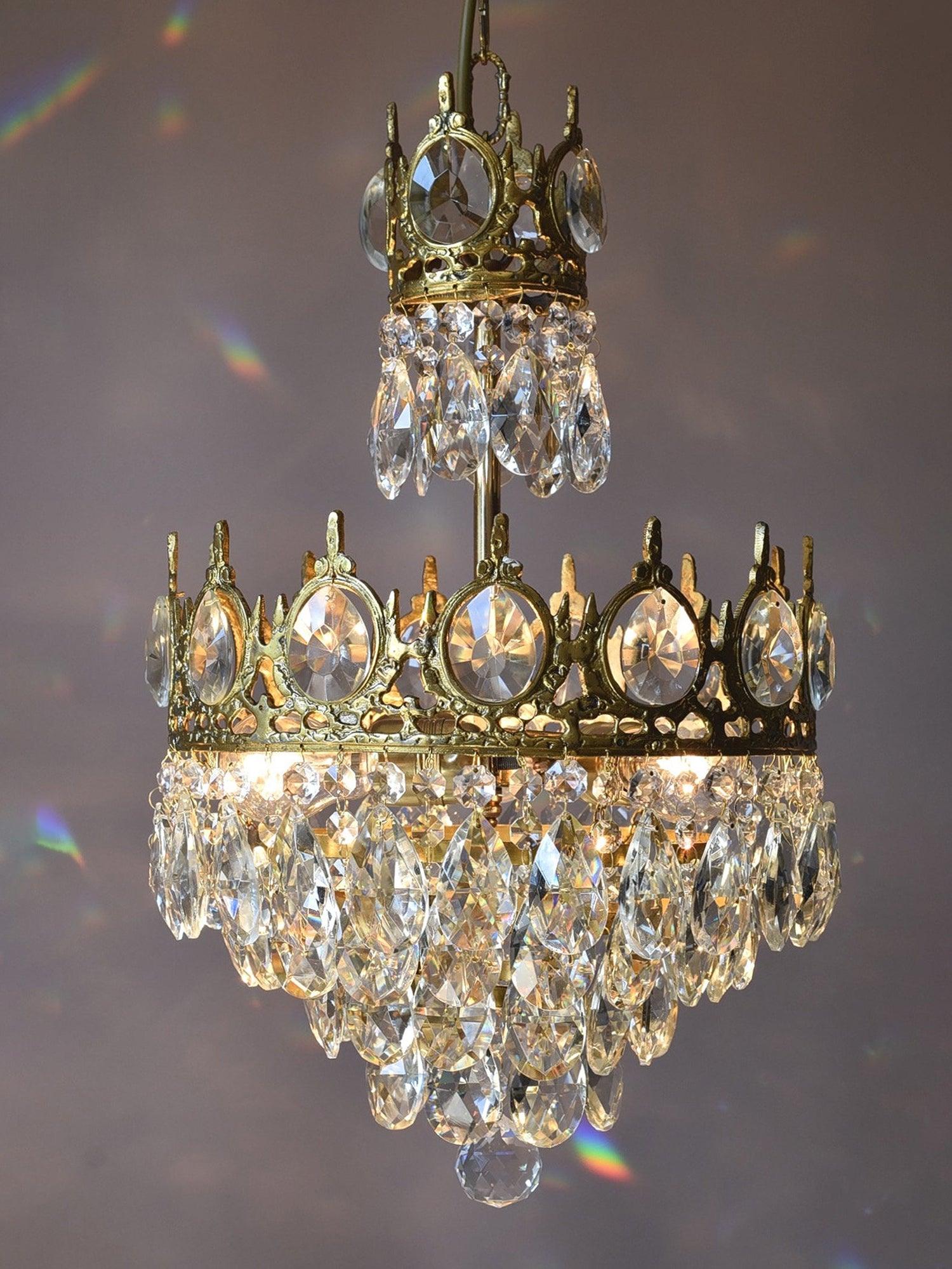Lustra Pendelleuchte Vintage Kristalltropfen-Letslighting