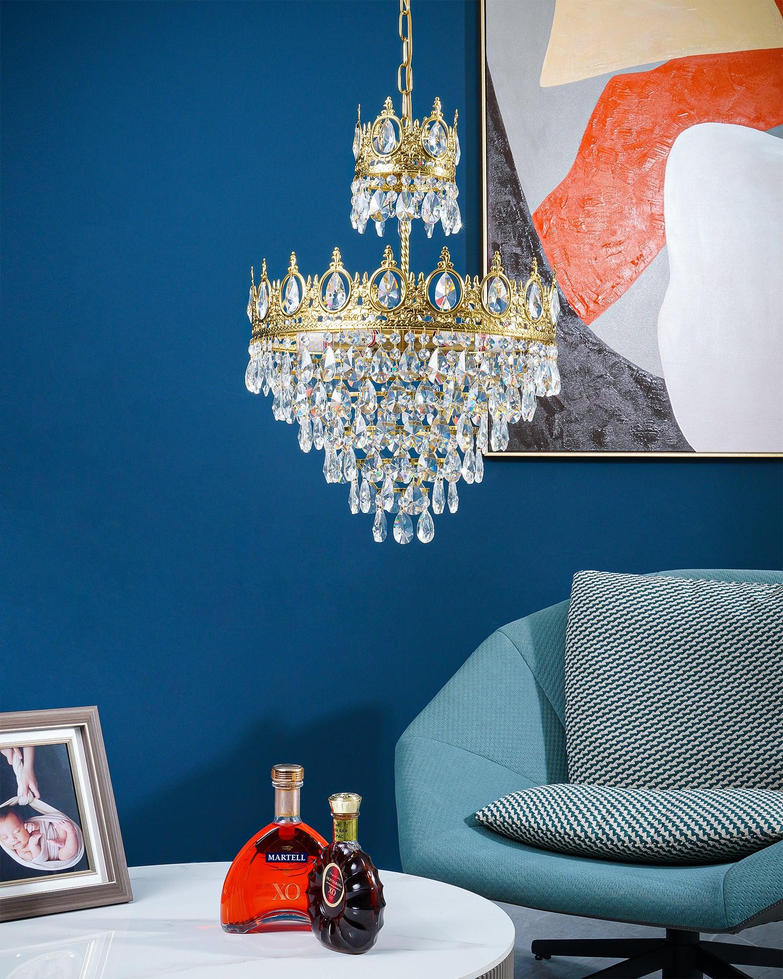 Lustra Pendelleuchte Vintage Kristalltropfen-Letslighting