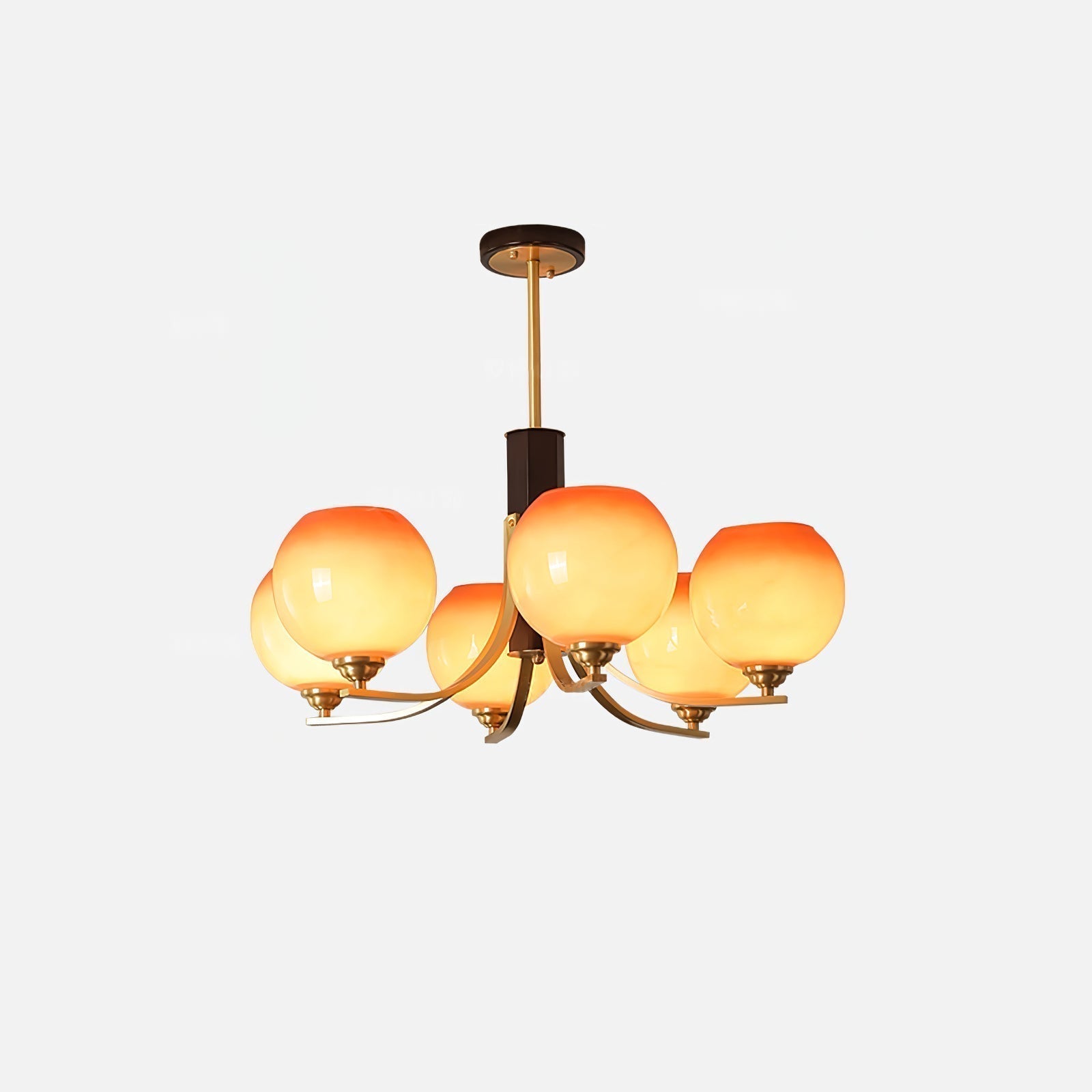 Aurora Kronleuchter Vintage Karamell Globus-Letslighting