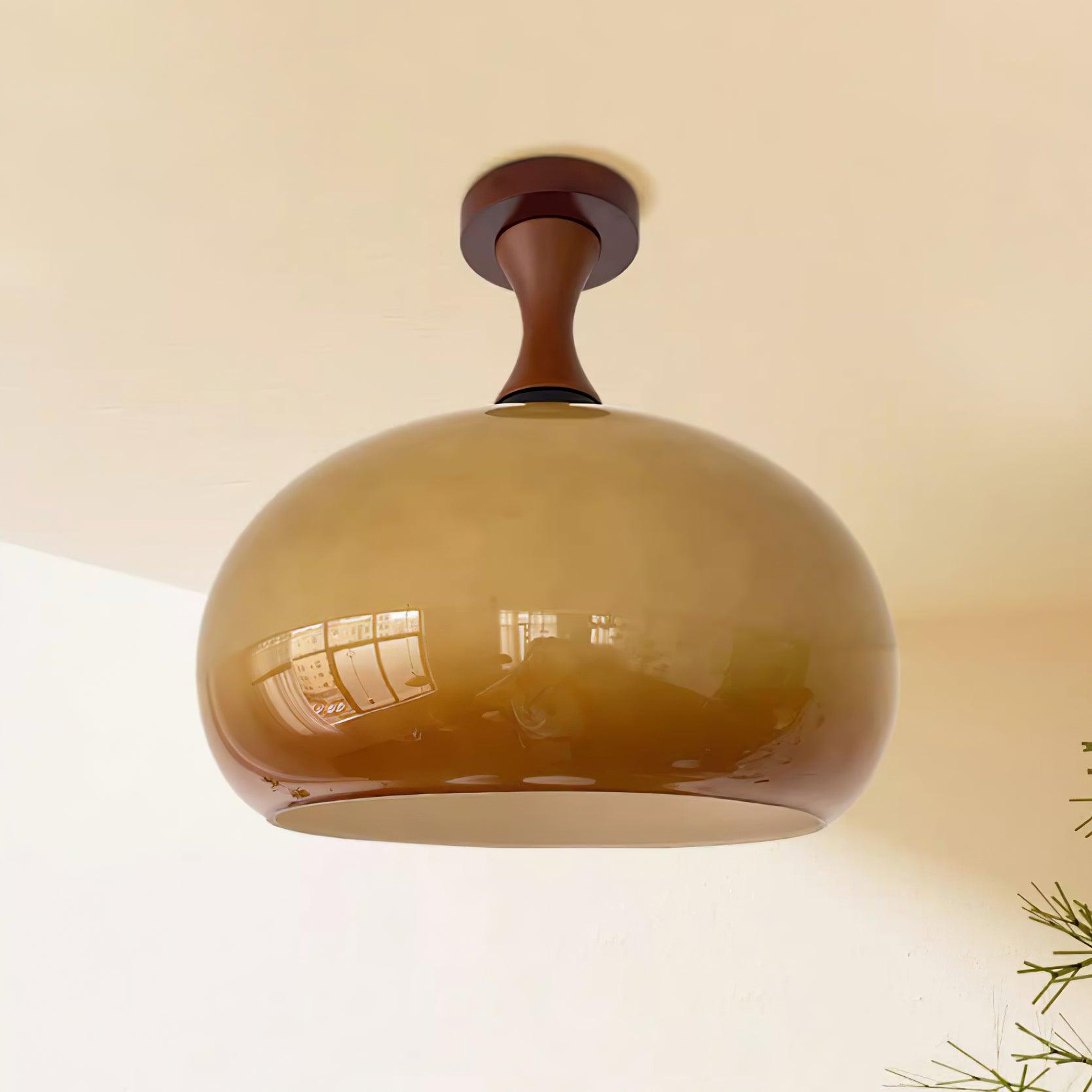 Liora Amber Glass Ceiling Light - Letslighting