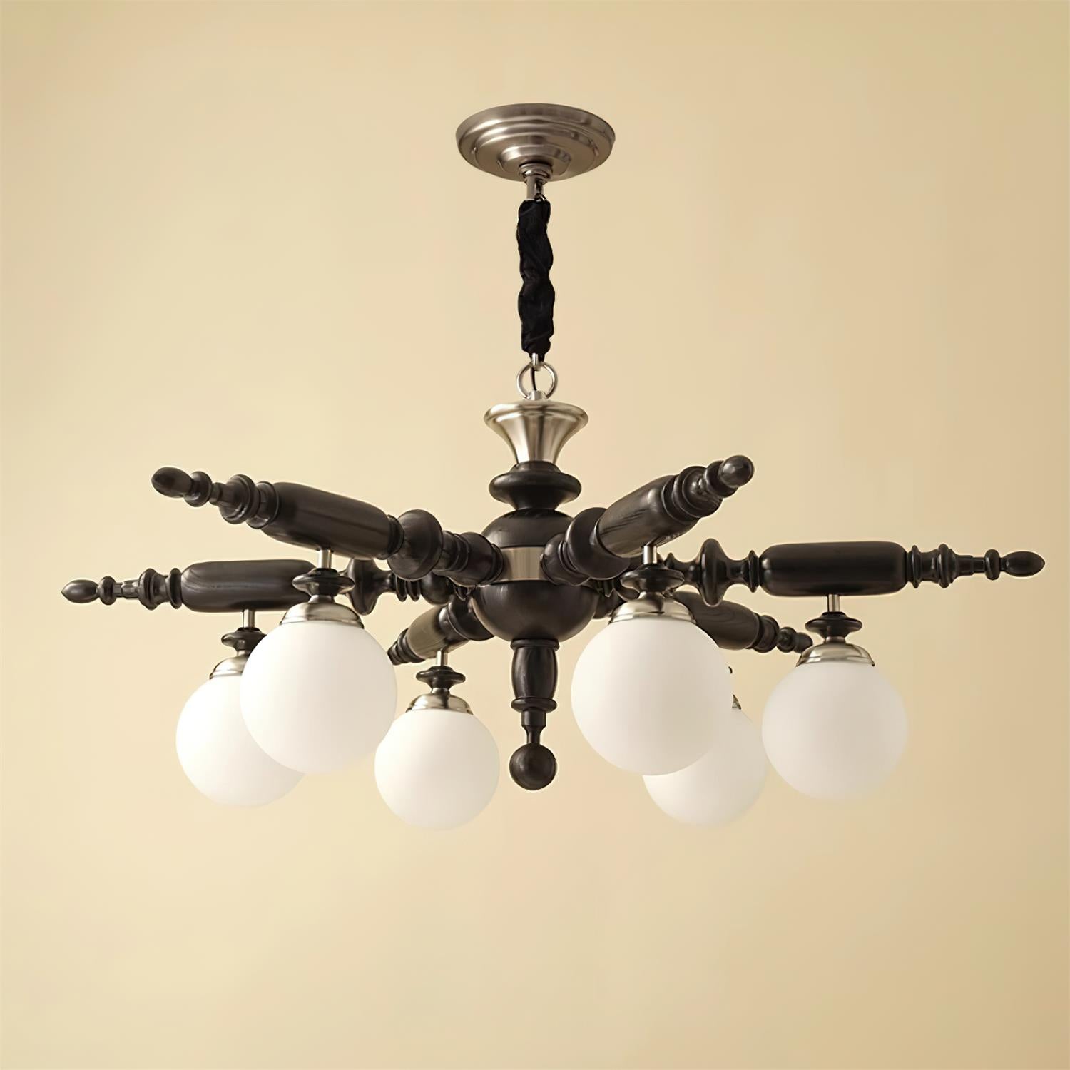 Juvian Vintage Kronleuchter aus Holz-Letslighting