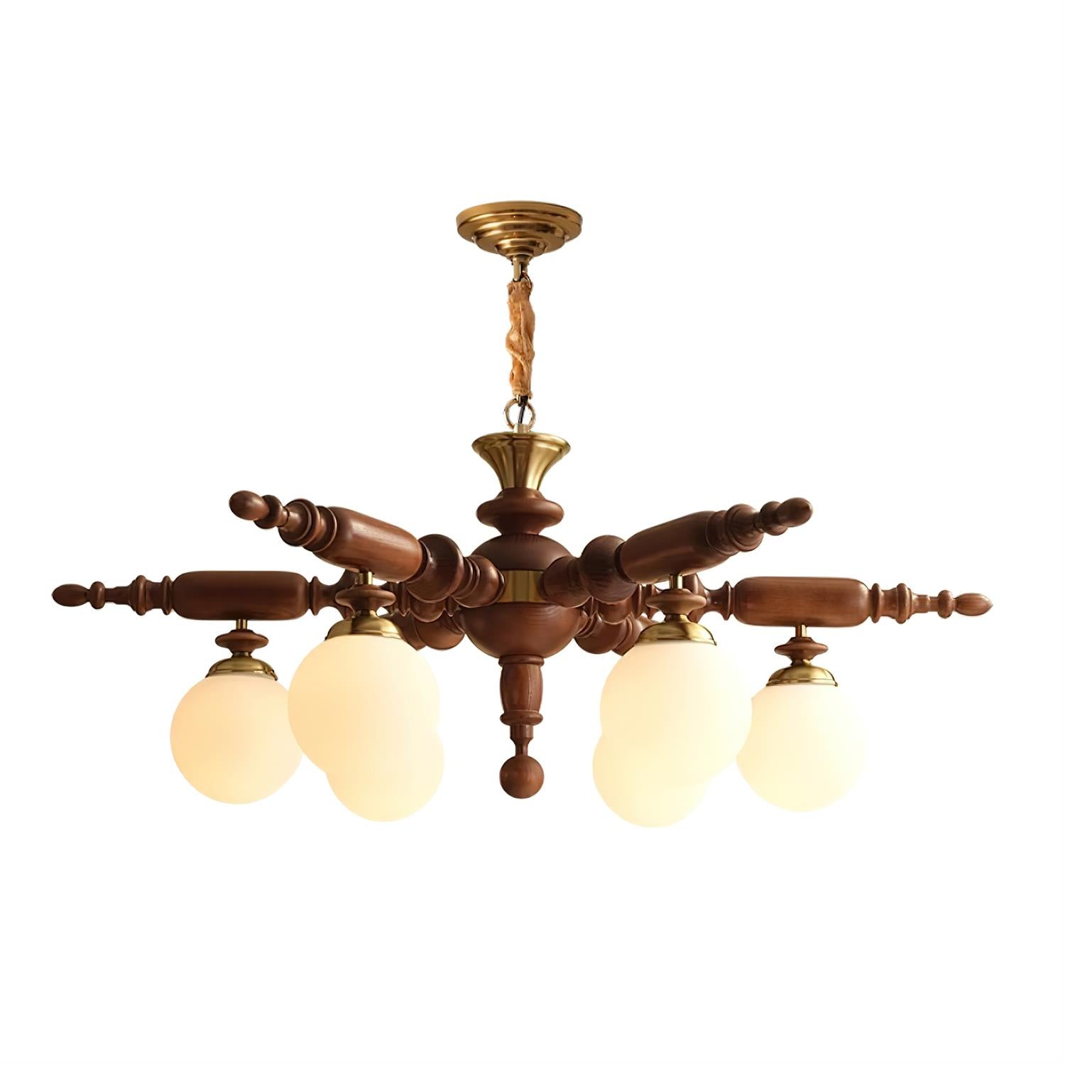 Juvian Vintage Kronleuchter aus Holz-Letslighting