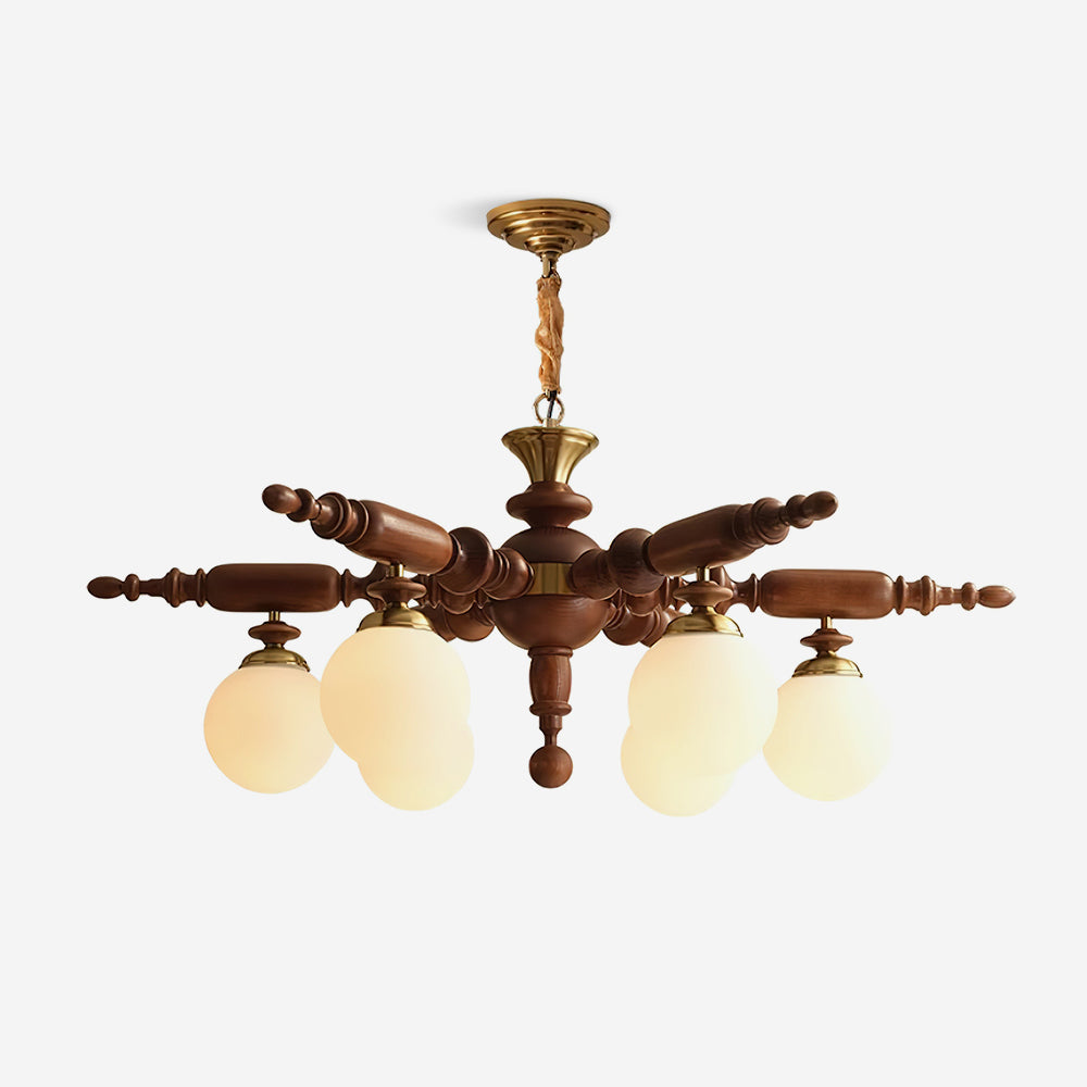 Juvian Vintage Kronleuchter aus Holz-Letslighting