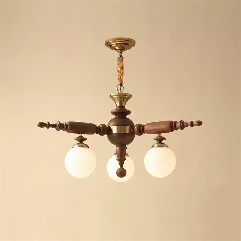 Juvian Vintage Kronleuchter aus Holz-Letslighting