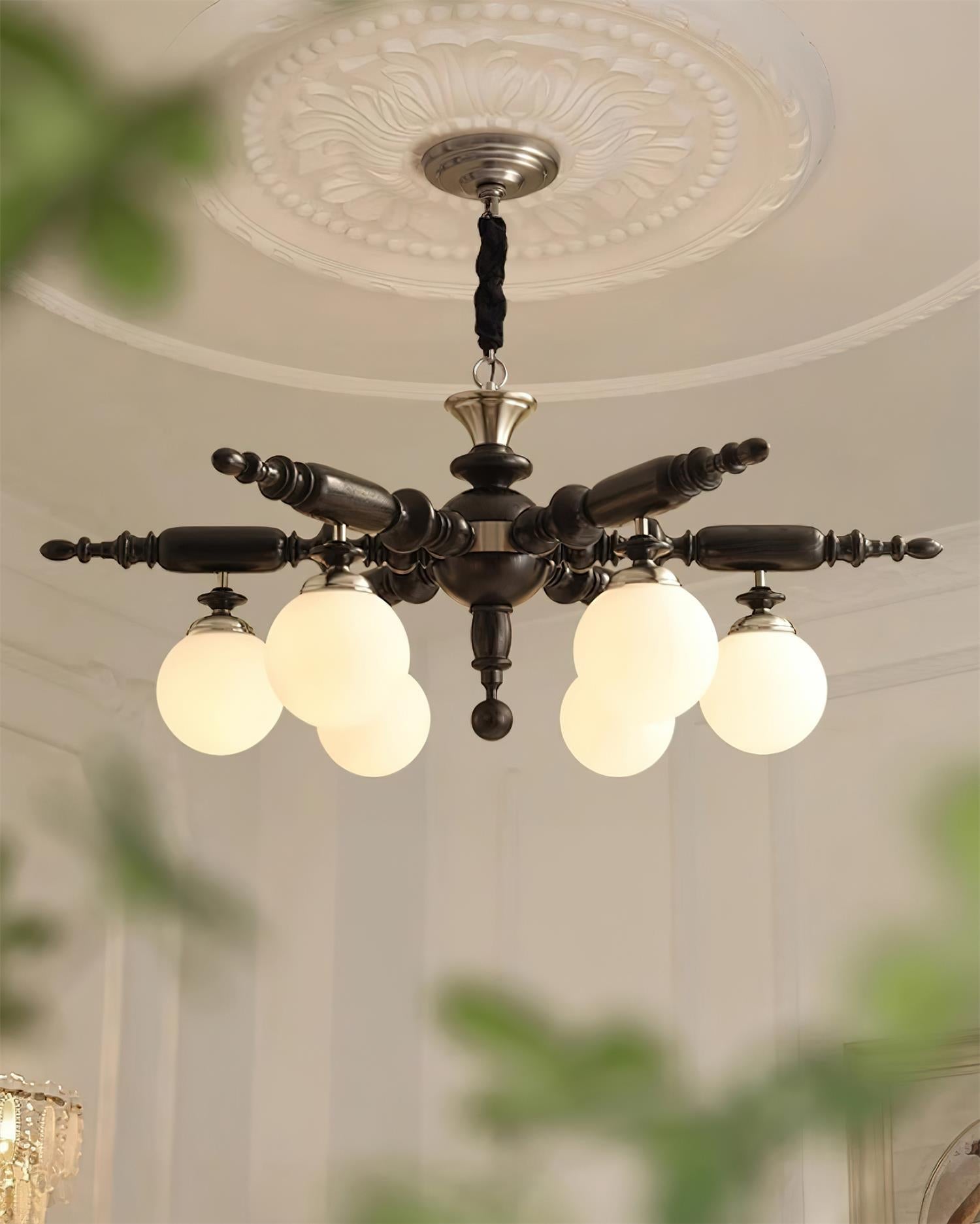 Juvian Vintage Kronleuchter aus Holz-Letslighting