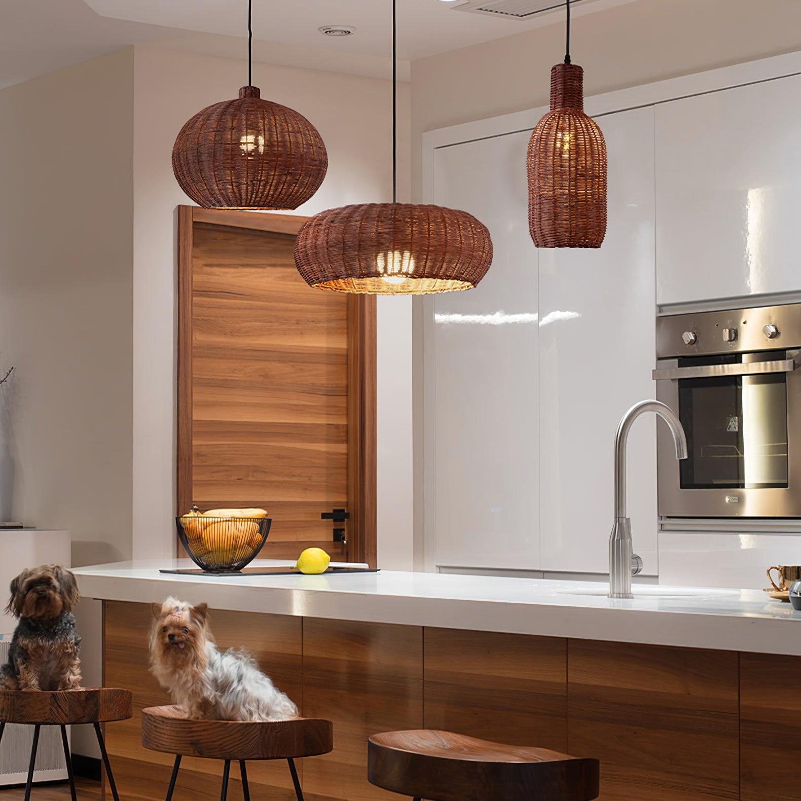 Solvice Vintage Rattan Pendelleuchte-Letslighting