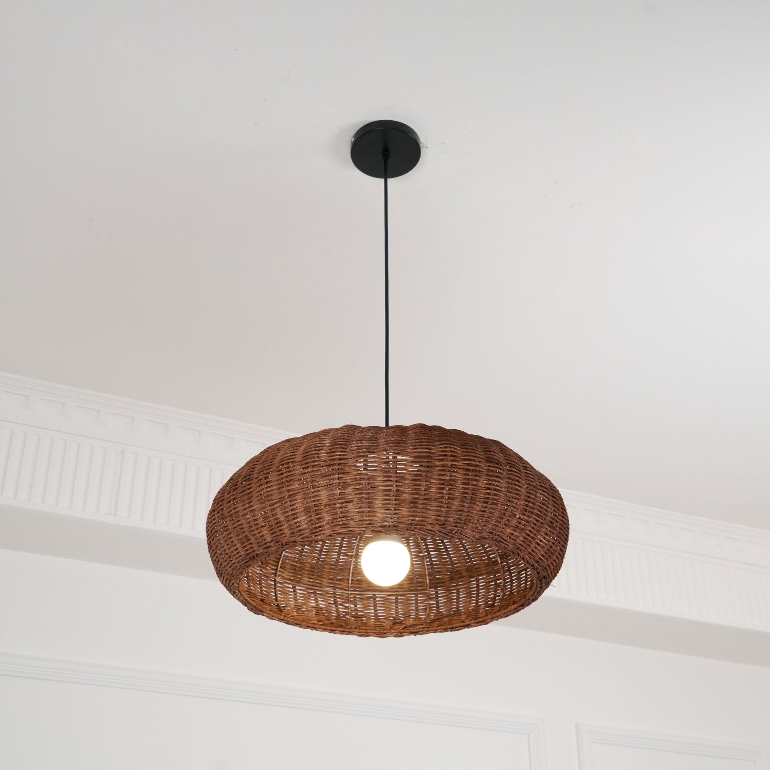 Solvice Vintage Rattan Pendelleuchte-Letslighting