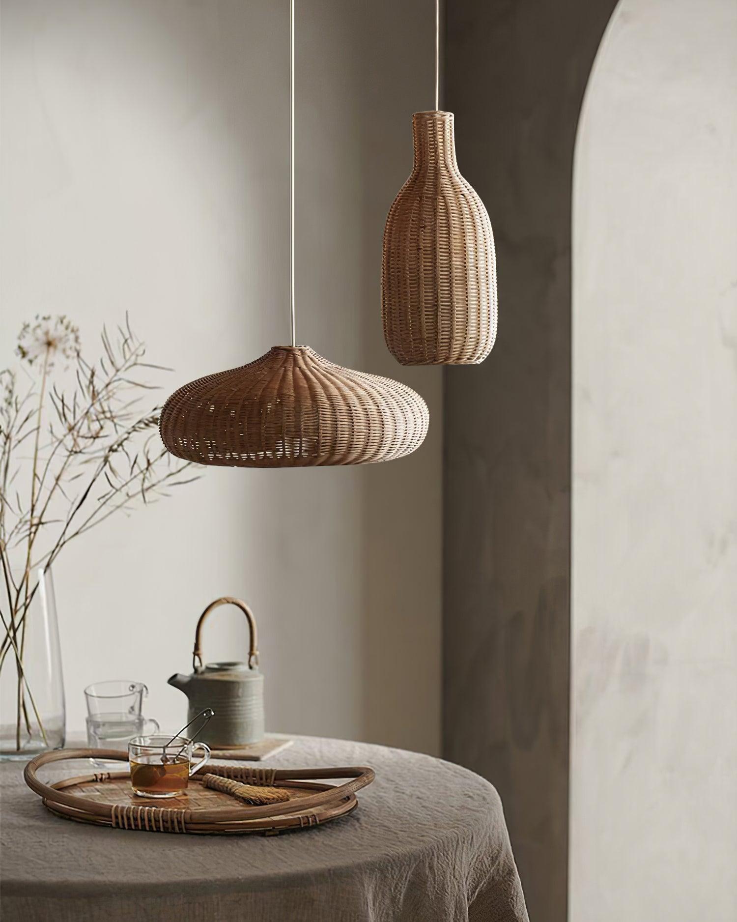 Solvice Vintage Rattan Pendelleuchte-Letslighting