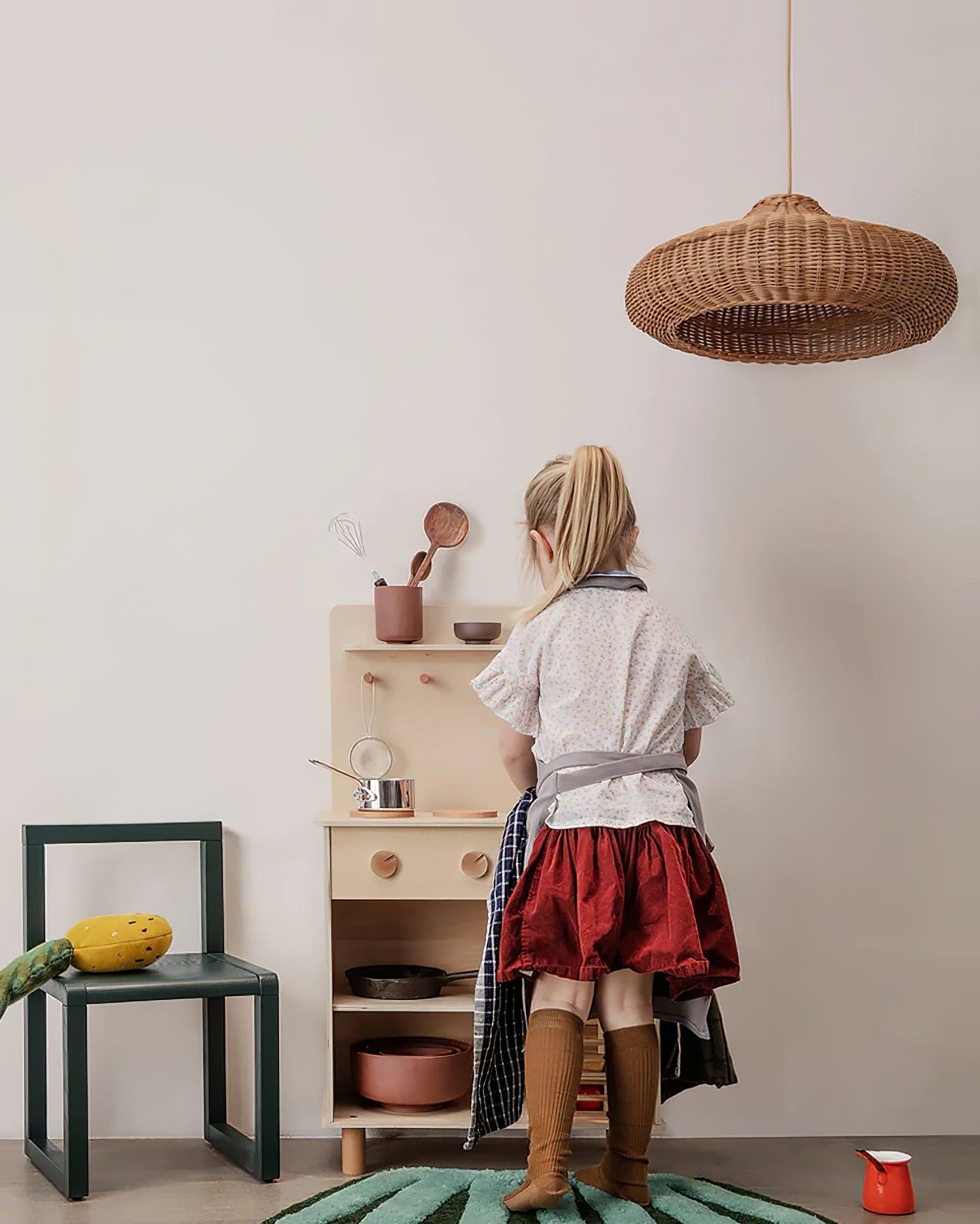 Solvice Vintage Rattan Pendelleuchte-Letslighting