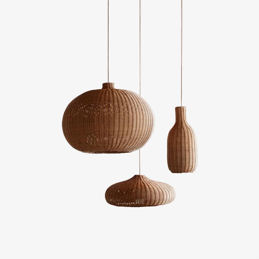 Solvice Vintage Rattan Pendelleuchte-Letslighting