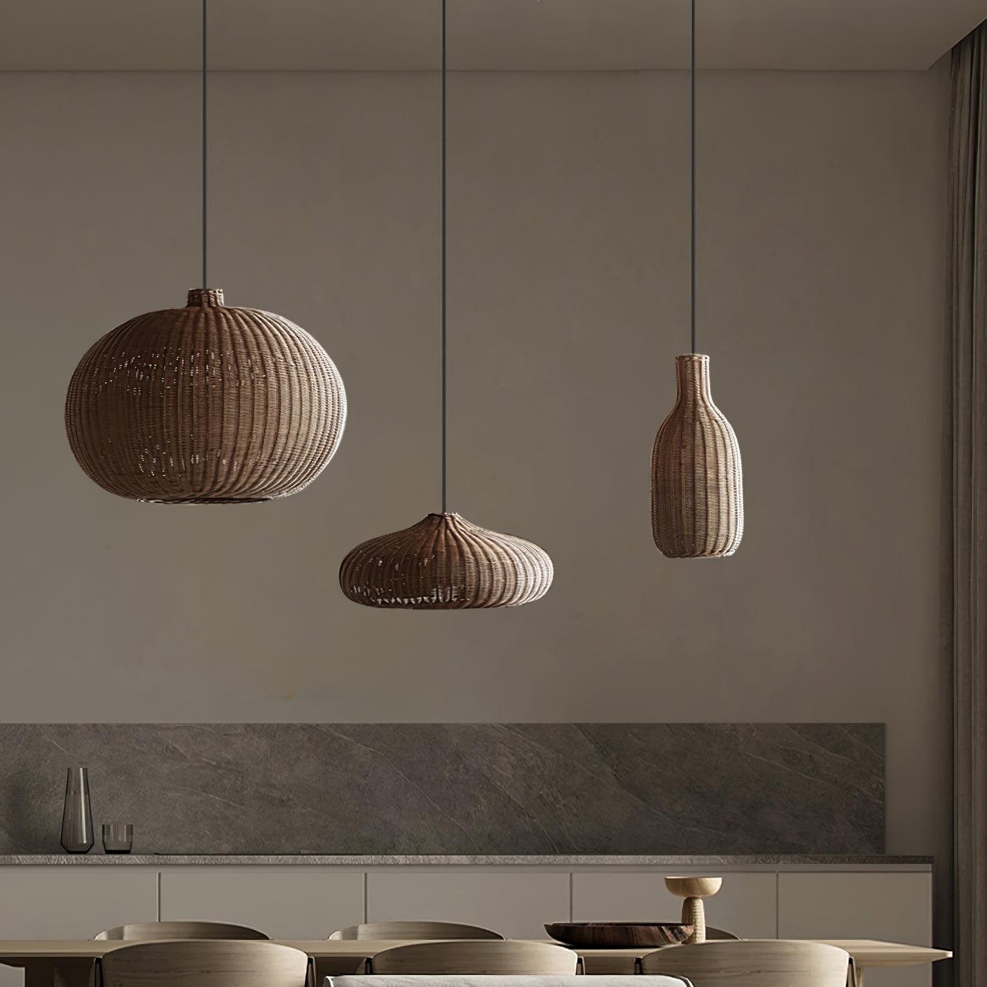 Solvice Vintage Rattan Pendelleuchte-Letslighting