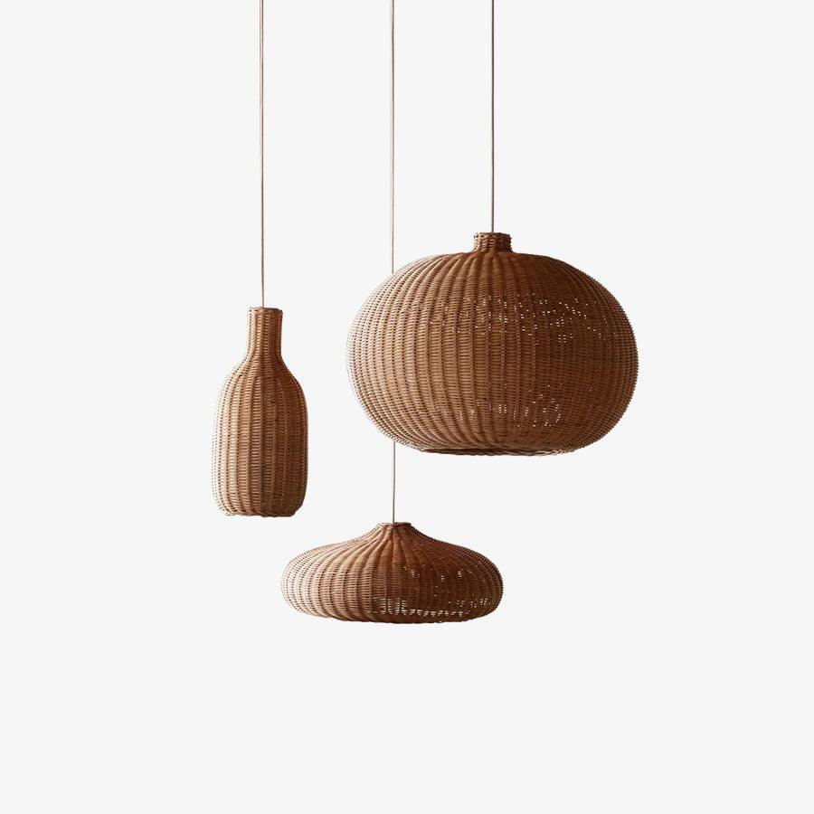 Solvice Vintage Rattan Pendelleuchte-Letslighting