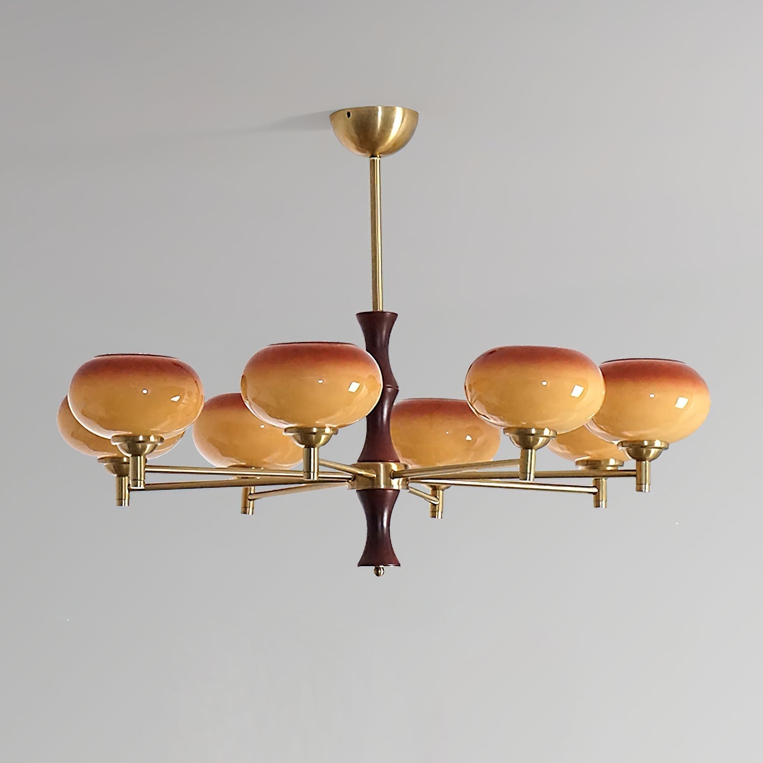 Logan Vintage Kronleuchter aus Glas und Holz-Letslighting