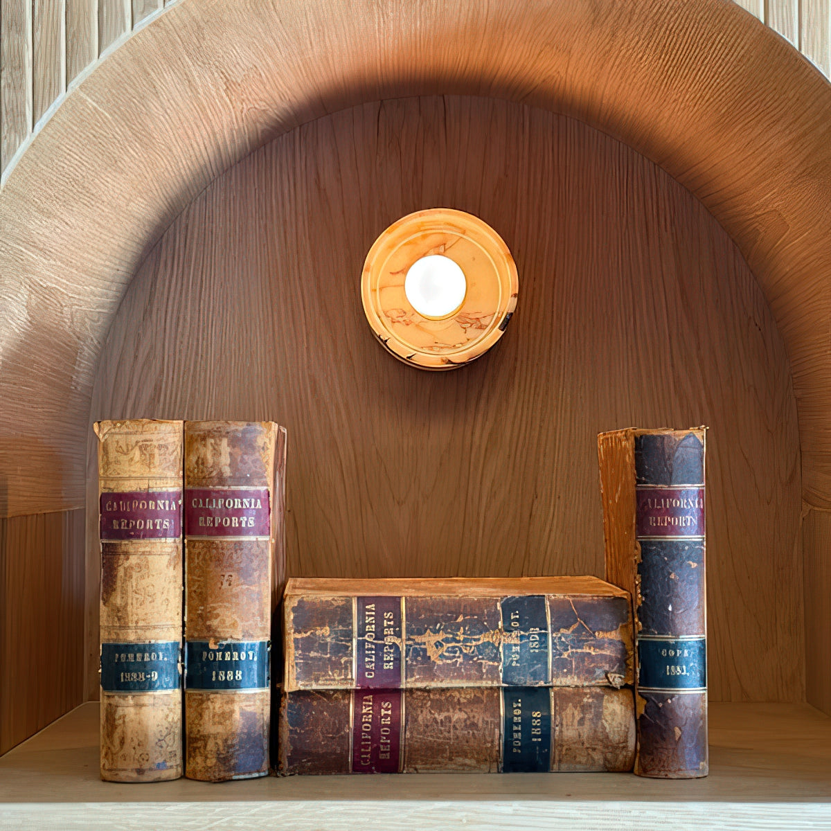 Ollaeos Modern Minimalist Disc Marble Metal Wall Lamp - Letslighting