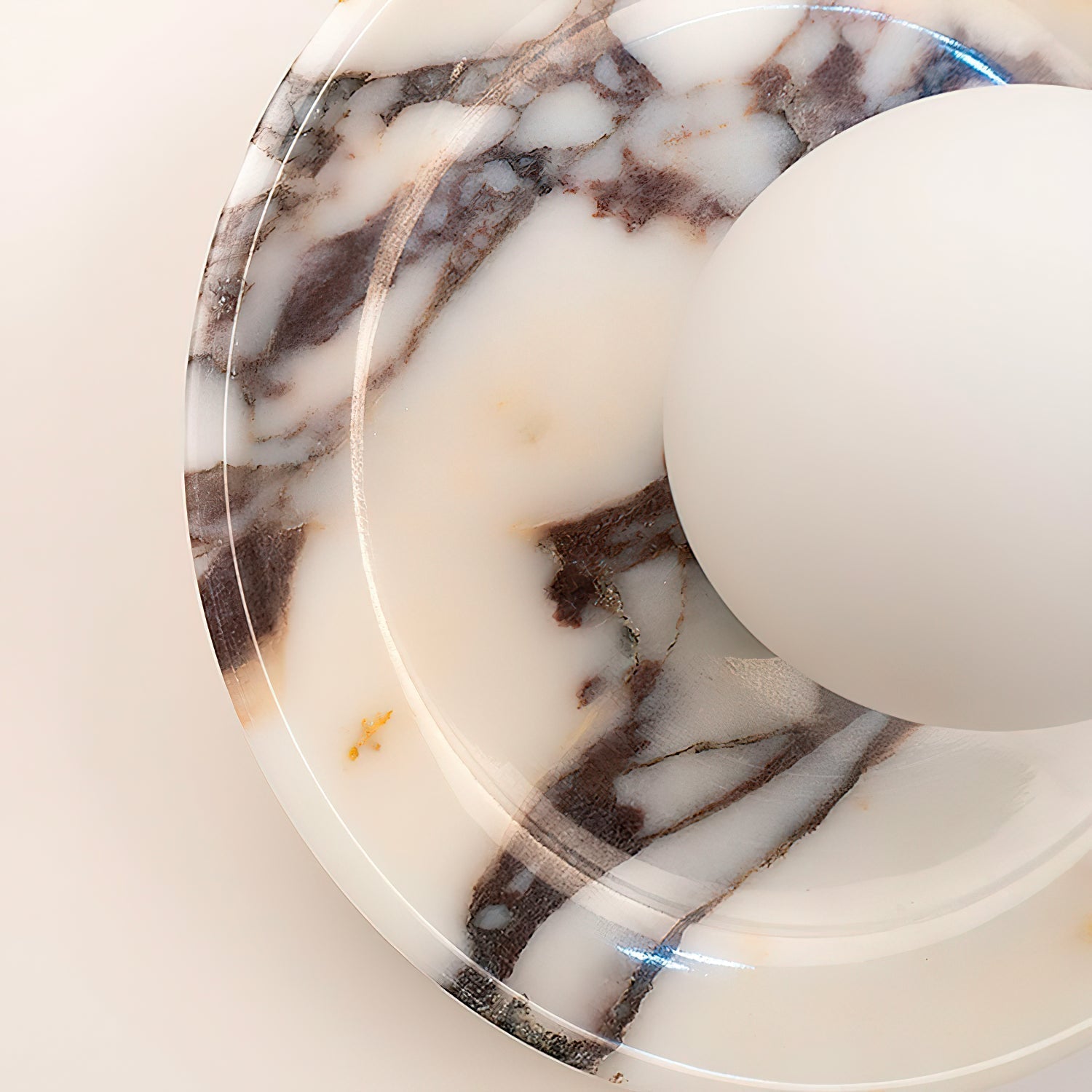 Cacariel Modern Minimalist Marble Glass Wall Lamp - Letslighting