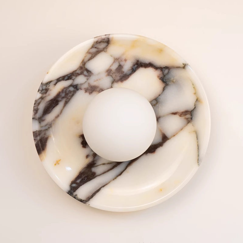 Cacariel Modern Minimalist Marble Glass Wall Lamp - Letslighting