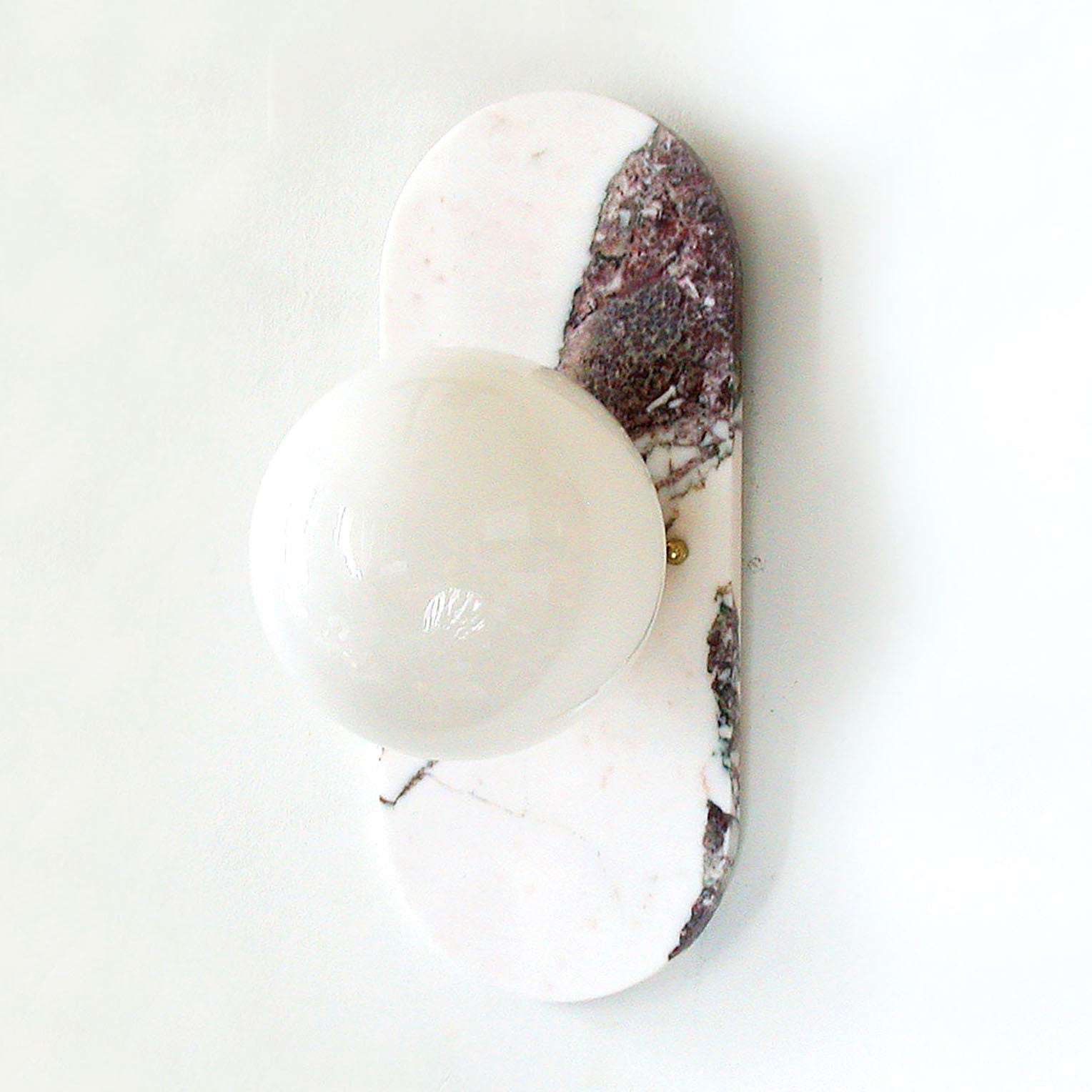 Evenara Oval Marmor Glas Wandleuchte-Letslighting