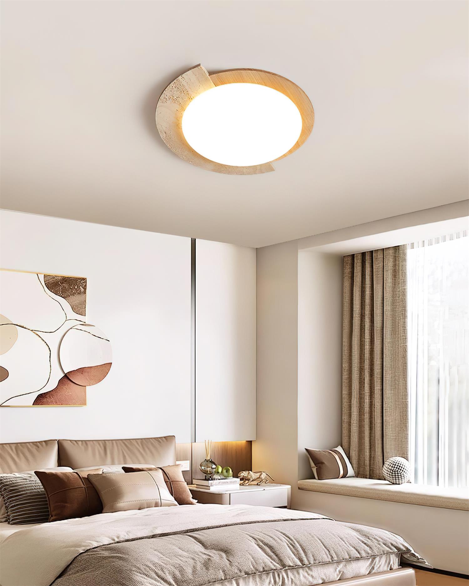 Ritta Travertin Oval LED Deckenleuchte-Letslighting