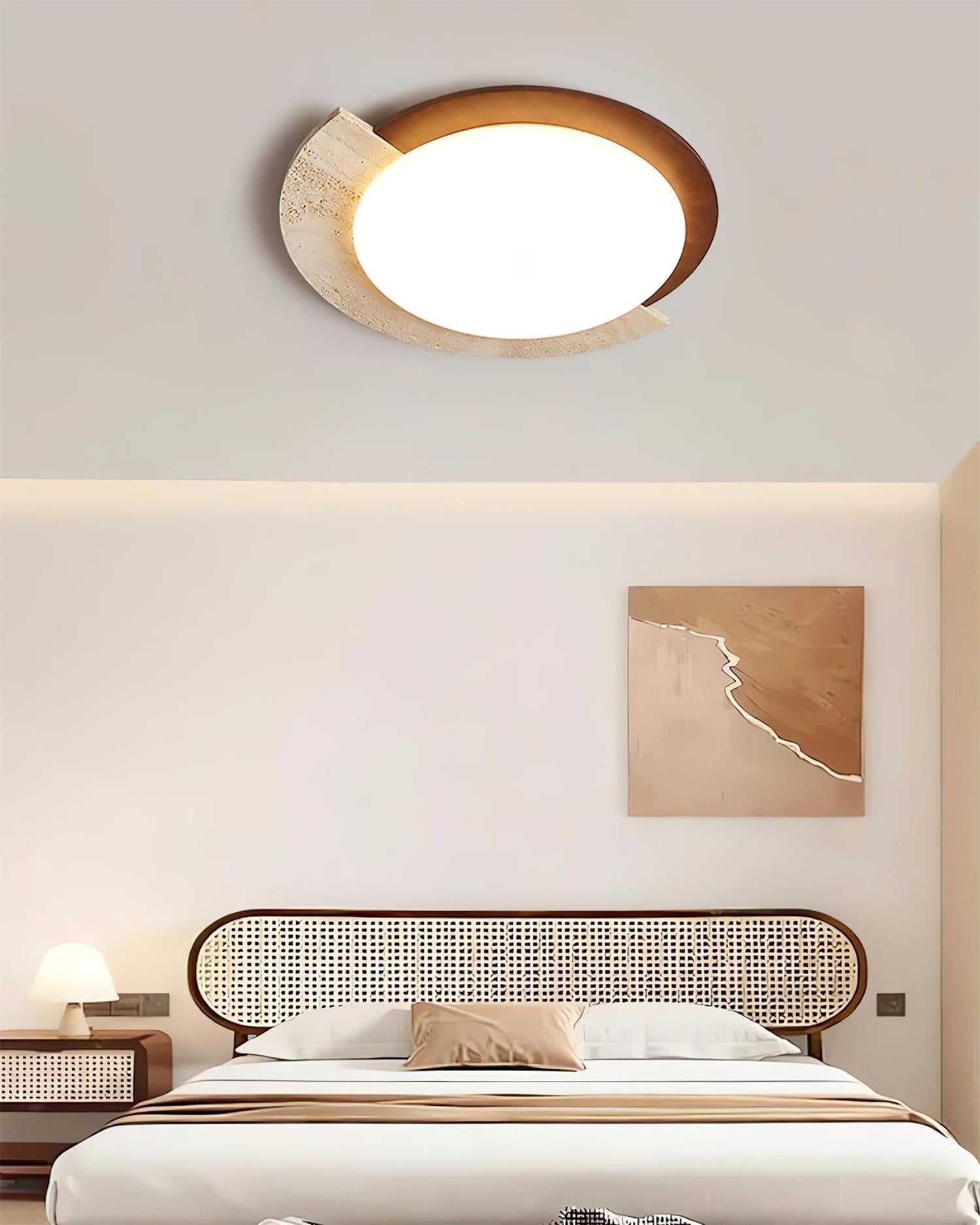 Ritta Travertin Oval LED Deckenleuchte-Letslighting