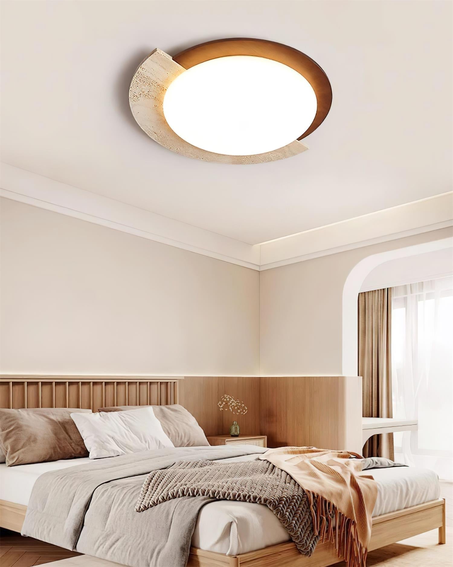 Ritta Travertin Oval LED Deckenleuchte-Letslighting