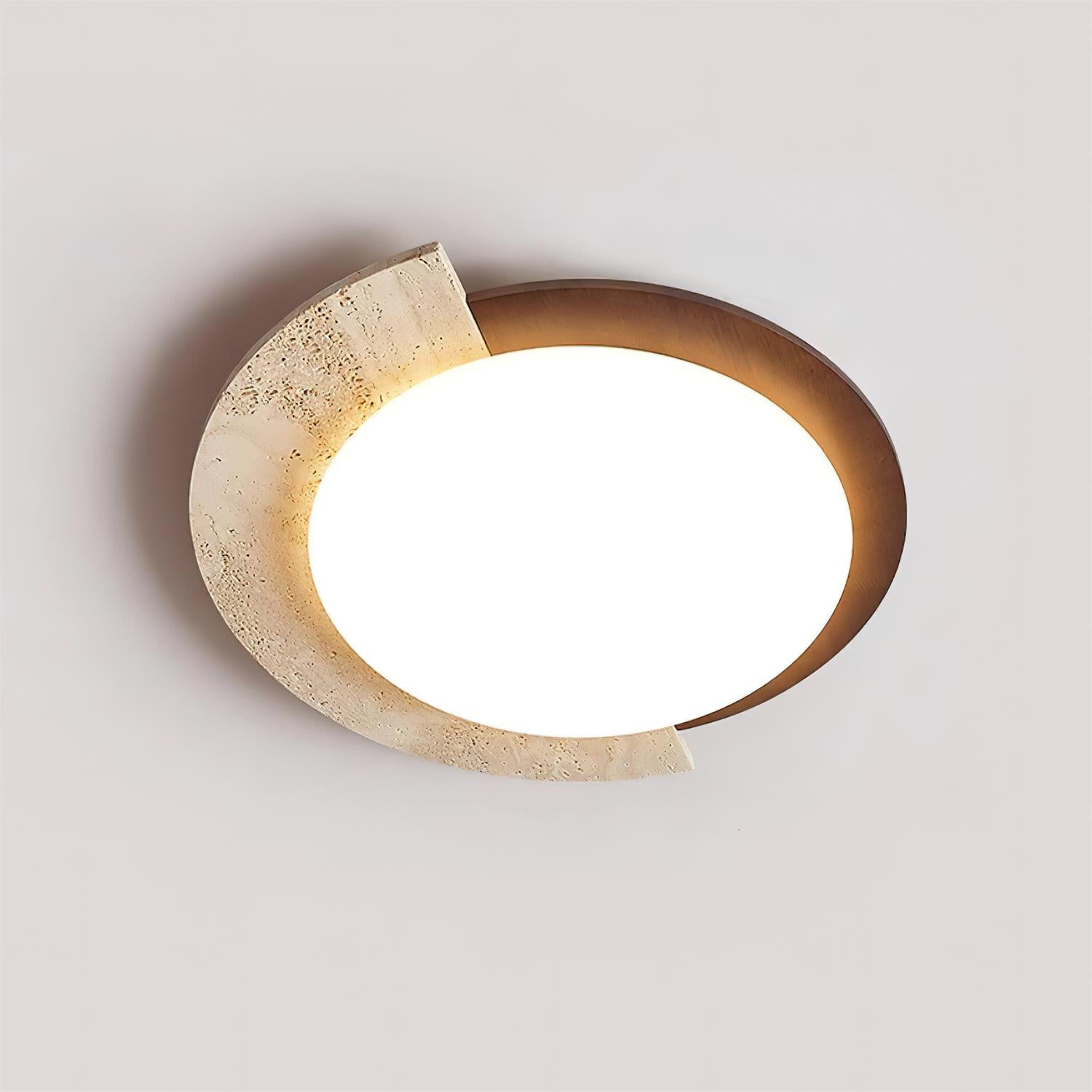Ritta Travertin Oval LED Deckenleuchte-Letslighting