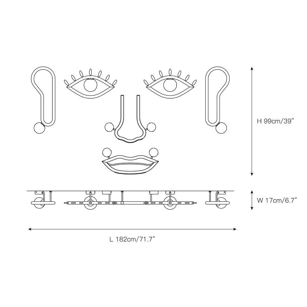 Oldore Wandleuchte aus Messing und Glas-Letslighting