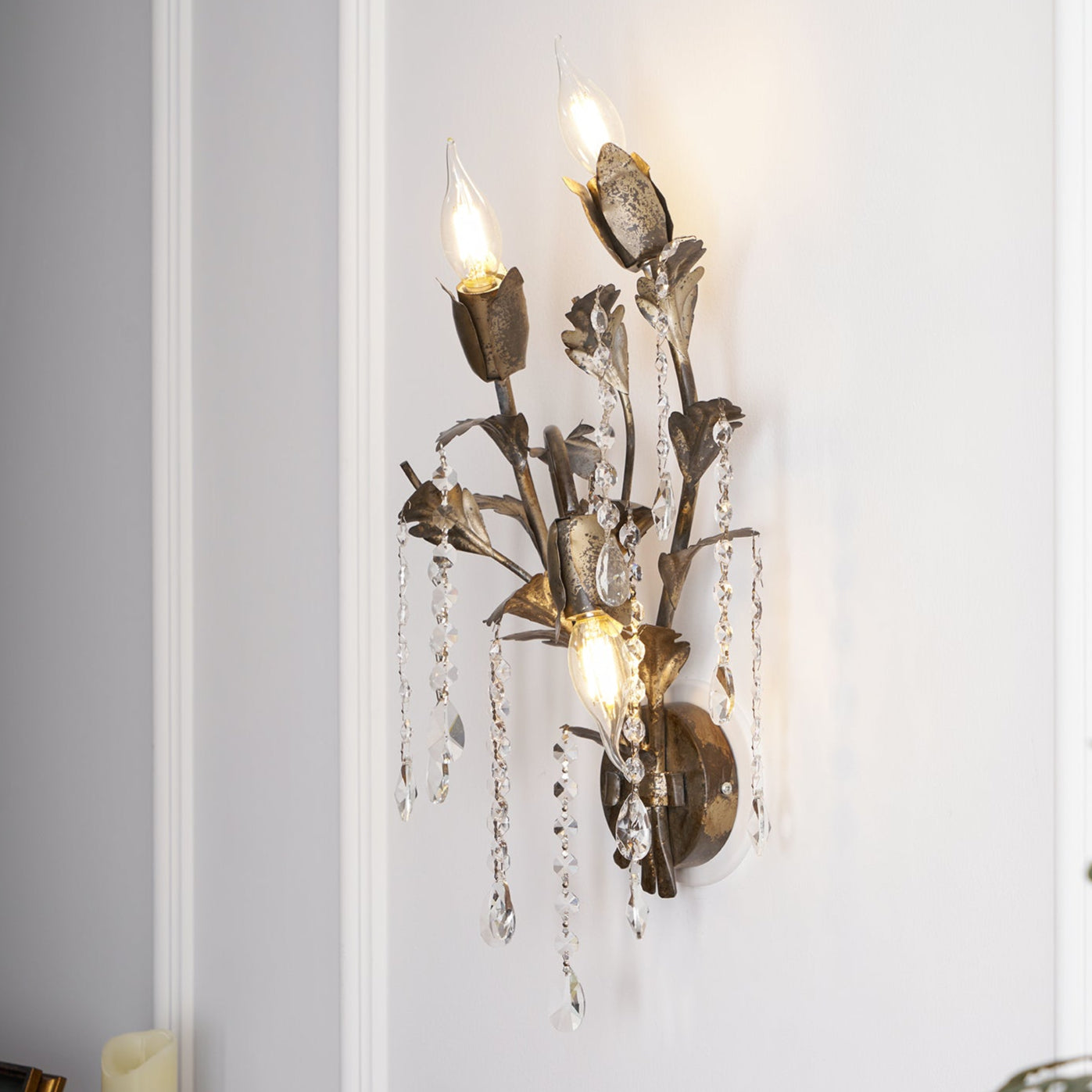 Otalara Kristall Vintage Wandleuchte-Letslighting