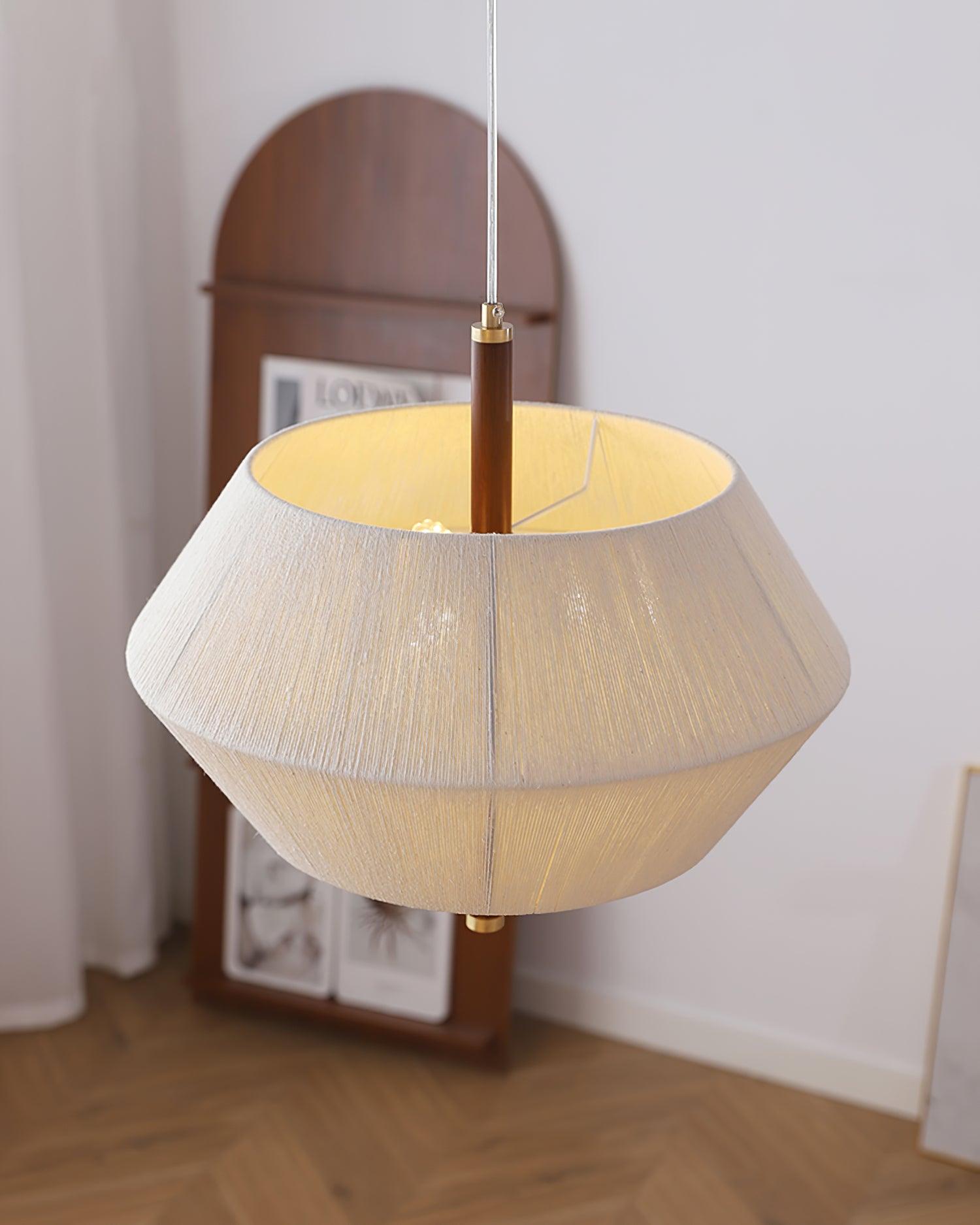 Pendelleuchte Baumwollfaden Schirm Natur-Letslighting