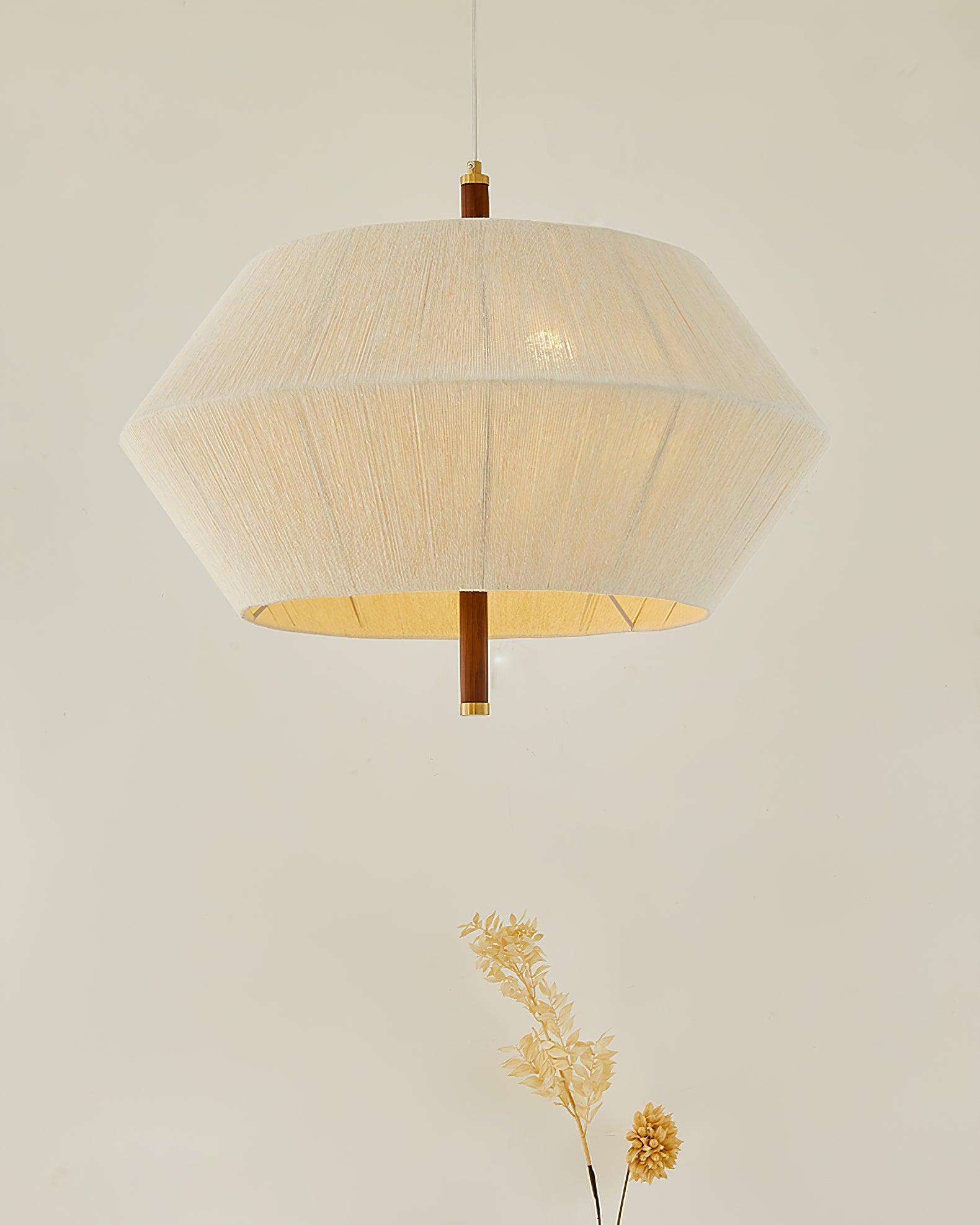 Pendelleuchte Baumwollfaden Schirm Natur-Letslighting