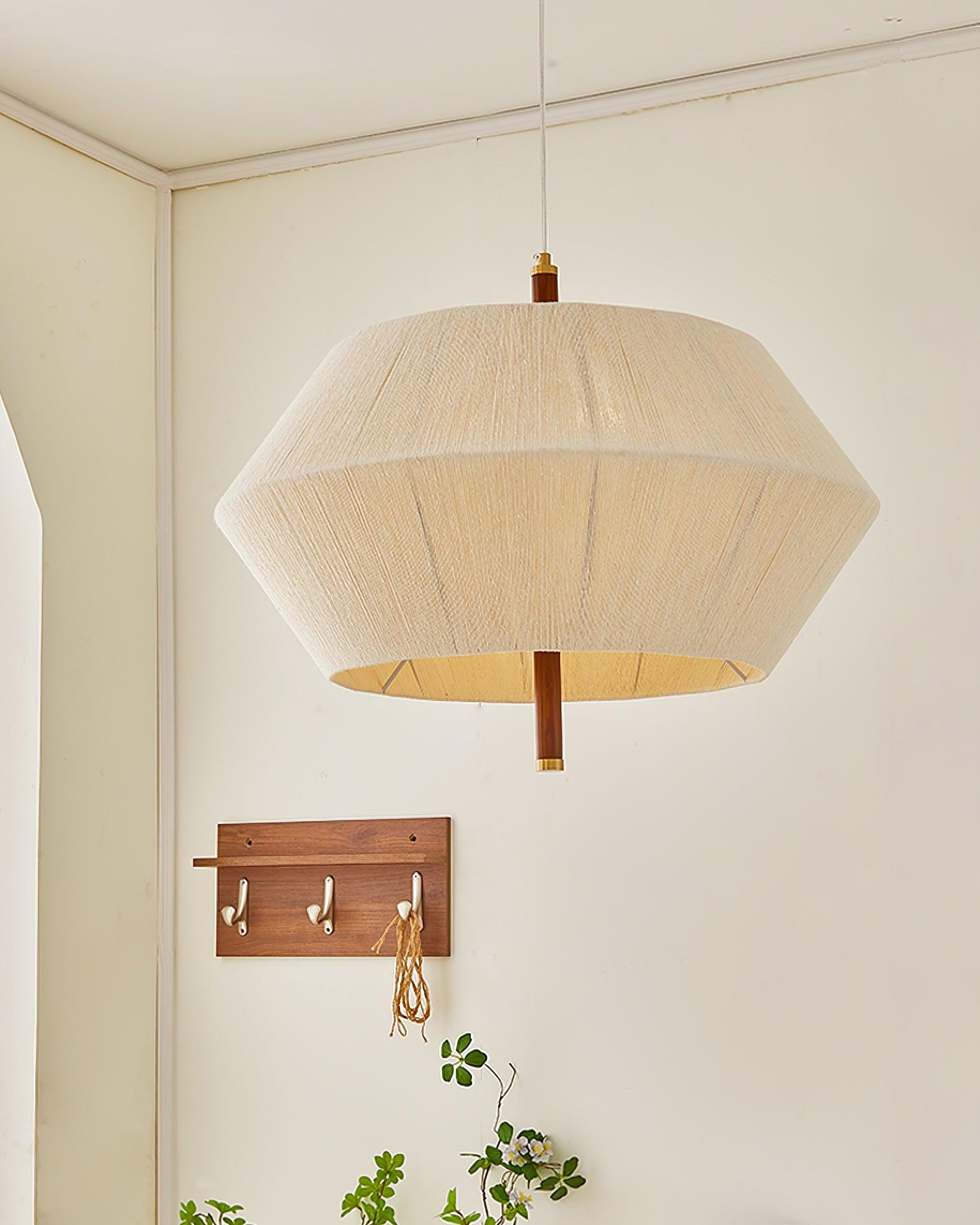 Pendelleuchte Baumwollfaden Schirm Natur-Letslighting