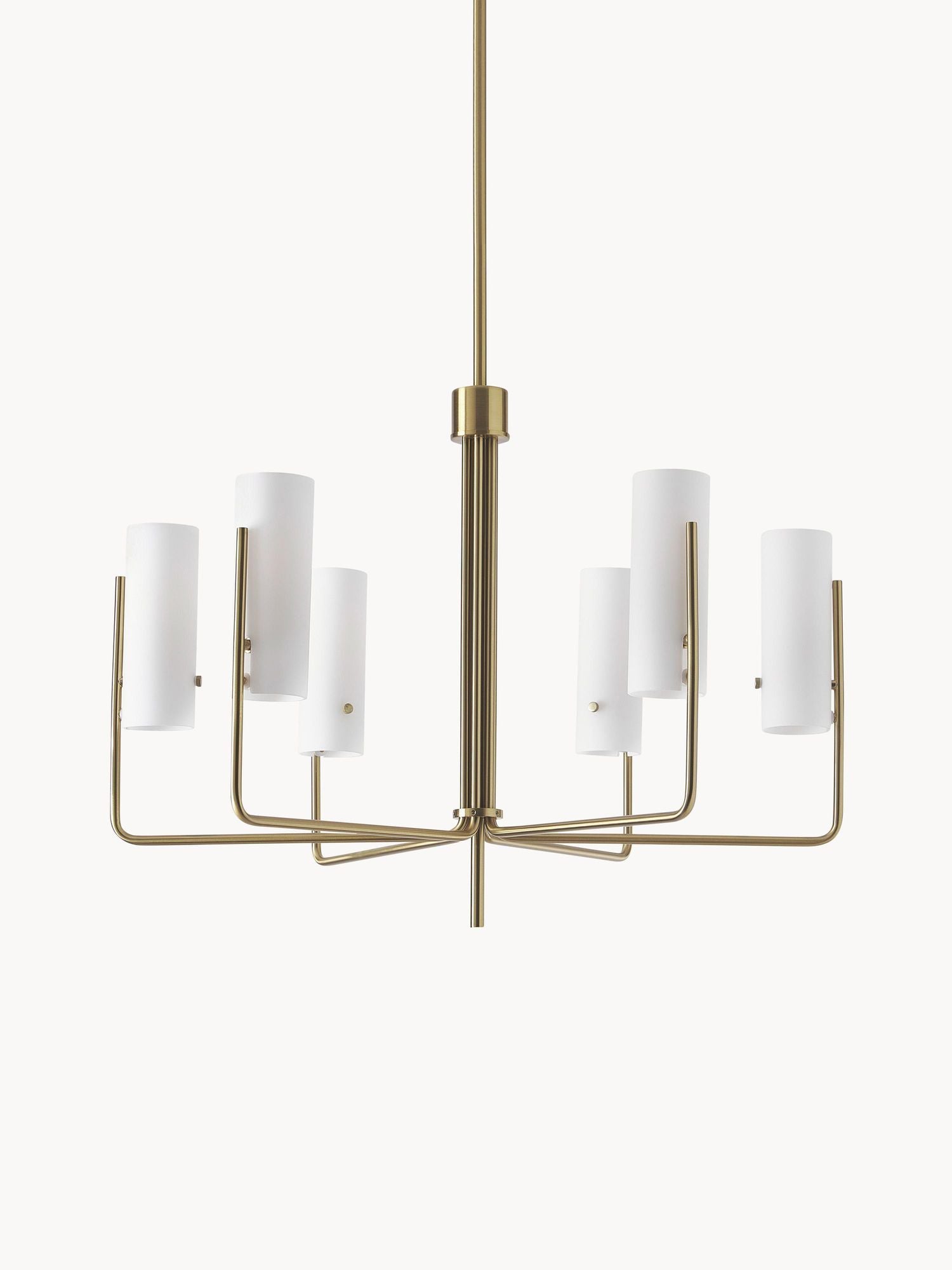 Ivraeus Industrieller Vintage Kronleuchter aus Messing und Glas-Letslighting