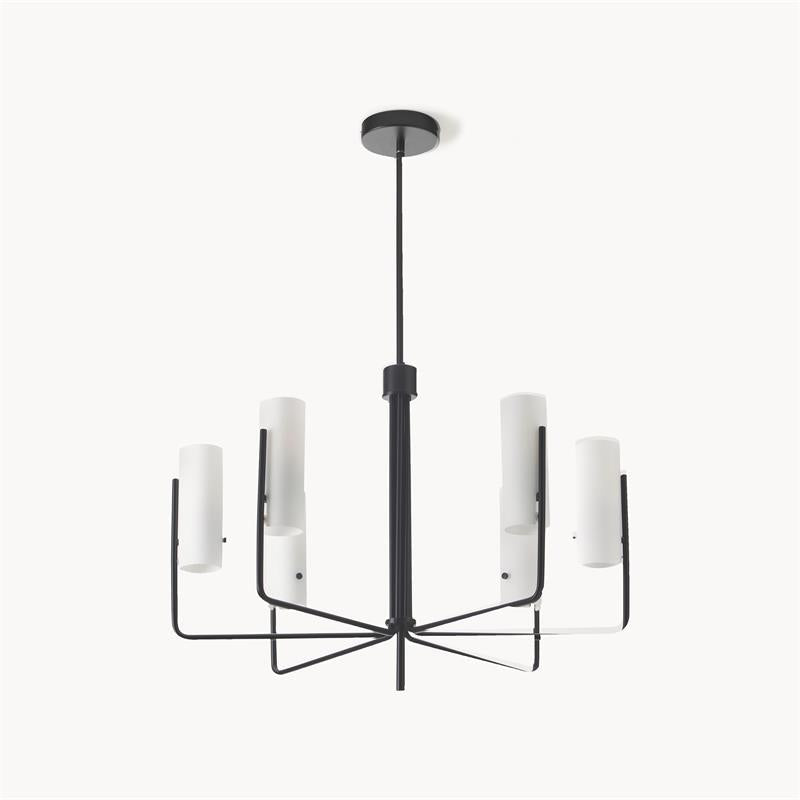 Ivraeus Industrieller Vintage Kronleuchter aus Messing und Glas-Letslighting