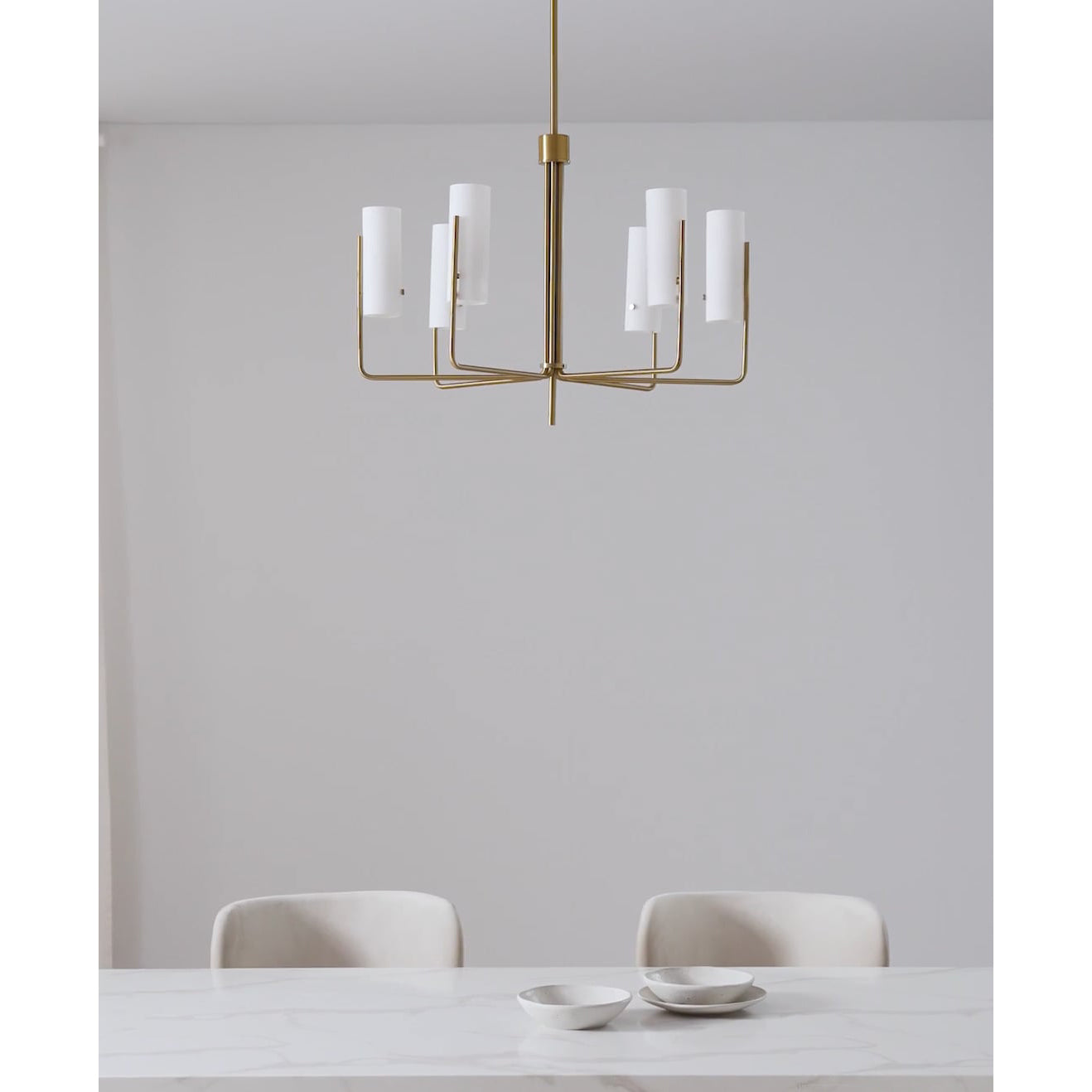 Ivraeus Industrieller Vintage Kronleuchter aus Messing und Glas-Letslighting