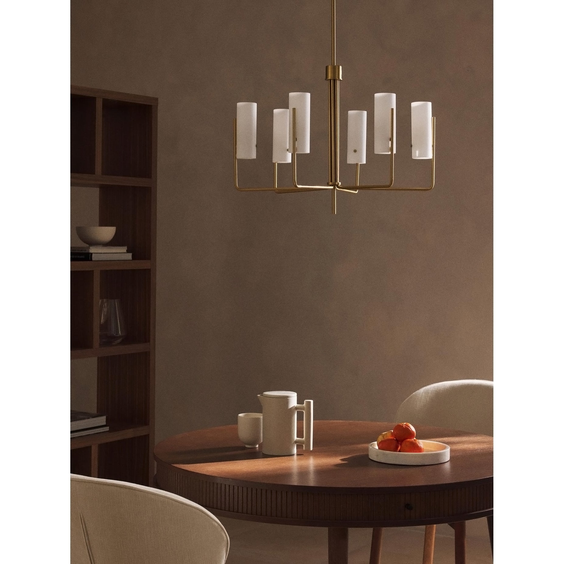 Ivraeus Industrieller Vintage Kronleuchter aus Messing und Glas-Letslighting