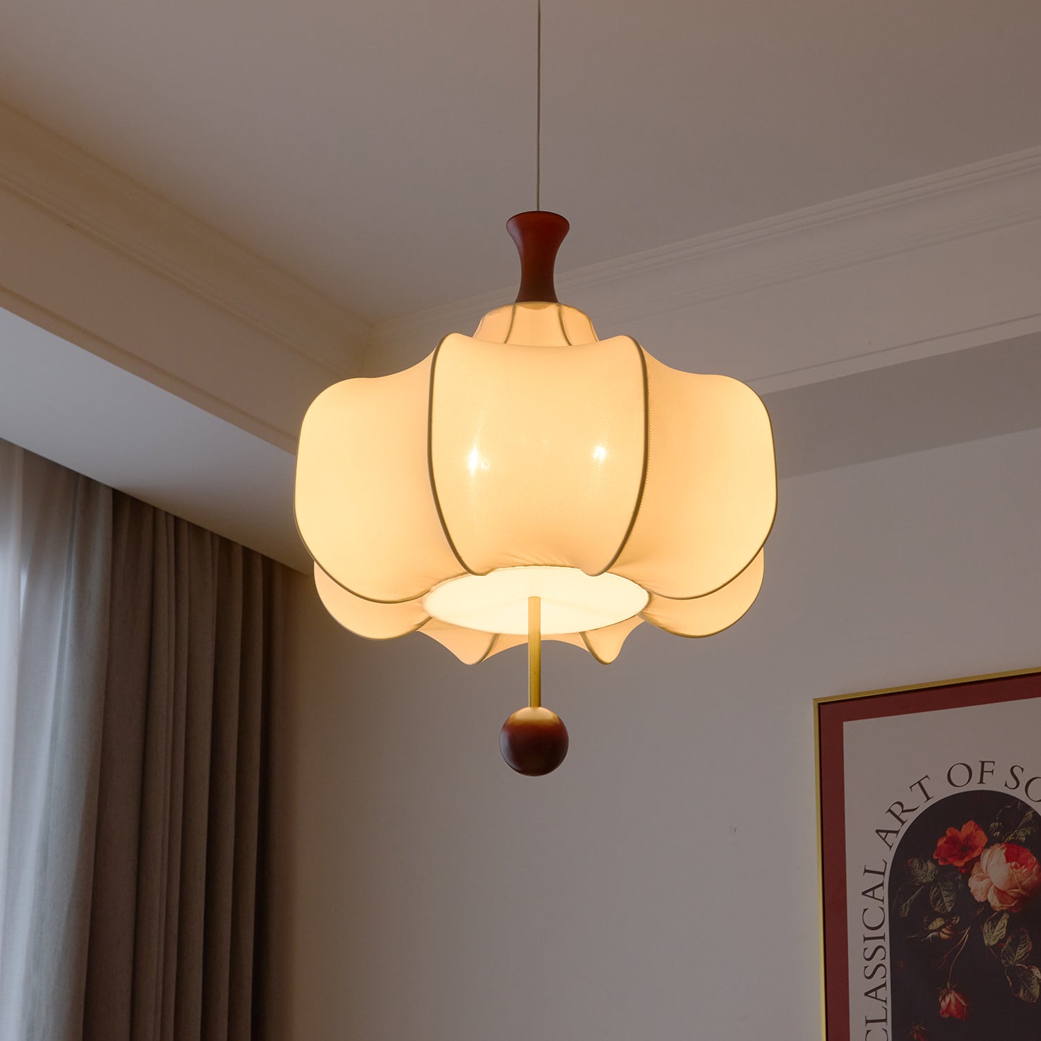 Venoryra Premium Elegance Wolken-Pendelleuchte aus Holz-Letslighting