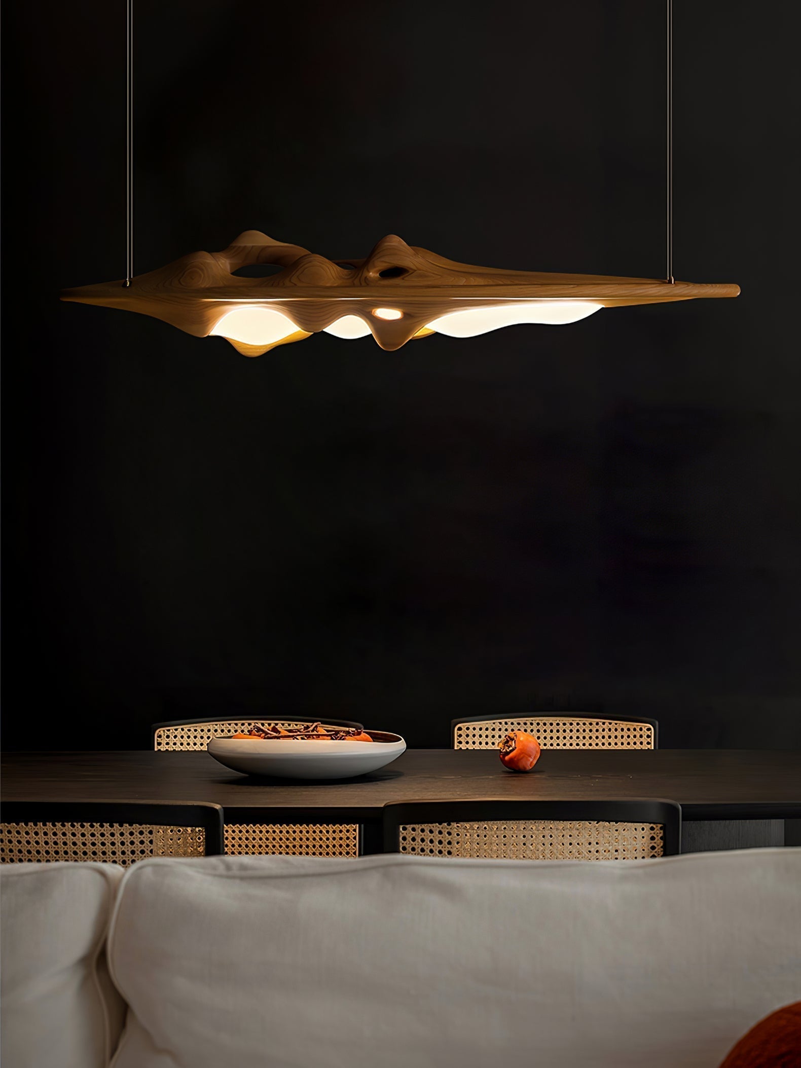 Ulsorira Topografische Holz-Pendelleuchte-Letslighting