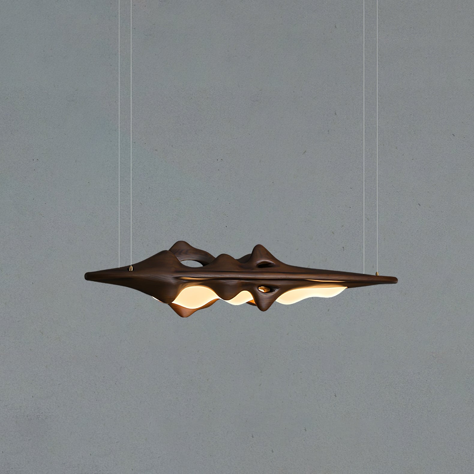 Ulsorira Topografische Holz-Pendelleuchte-Letslighting