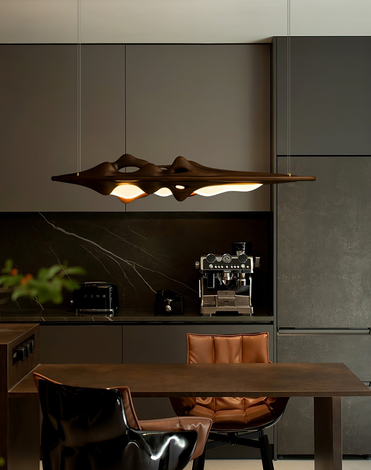 Ulsorira Topografische Holz-Pendelleuchte-Letslighting
