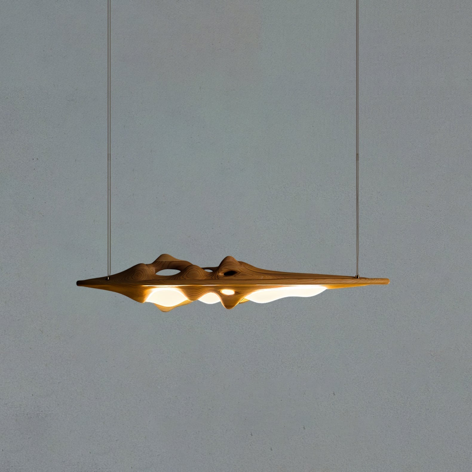Ulsorira Topografische Holz-Pendelleuchte-Letslighting