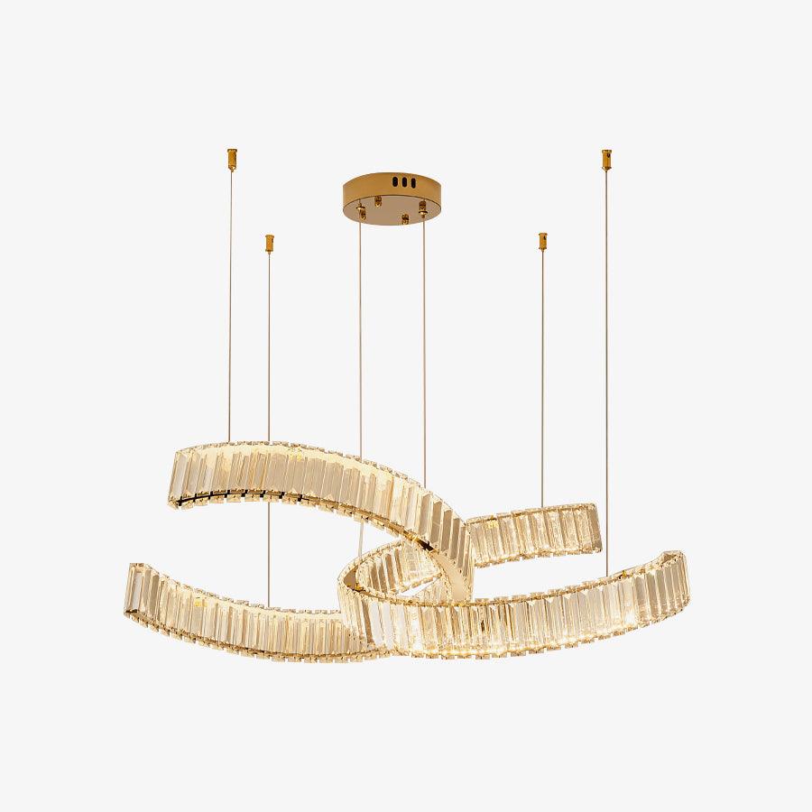 Lustra Kronleuchter Spirale Kristall Gold Glam-Letslighting